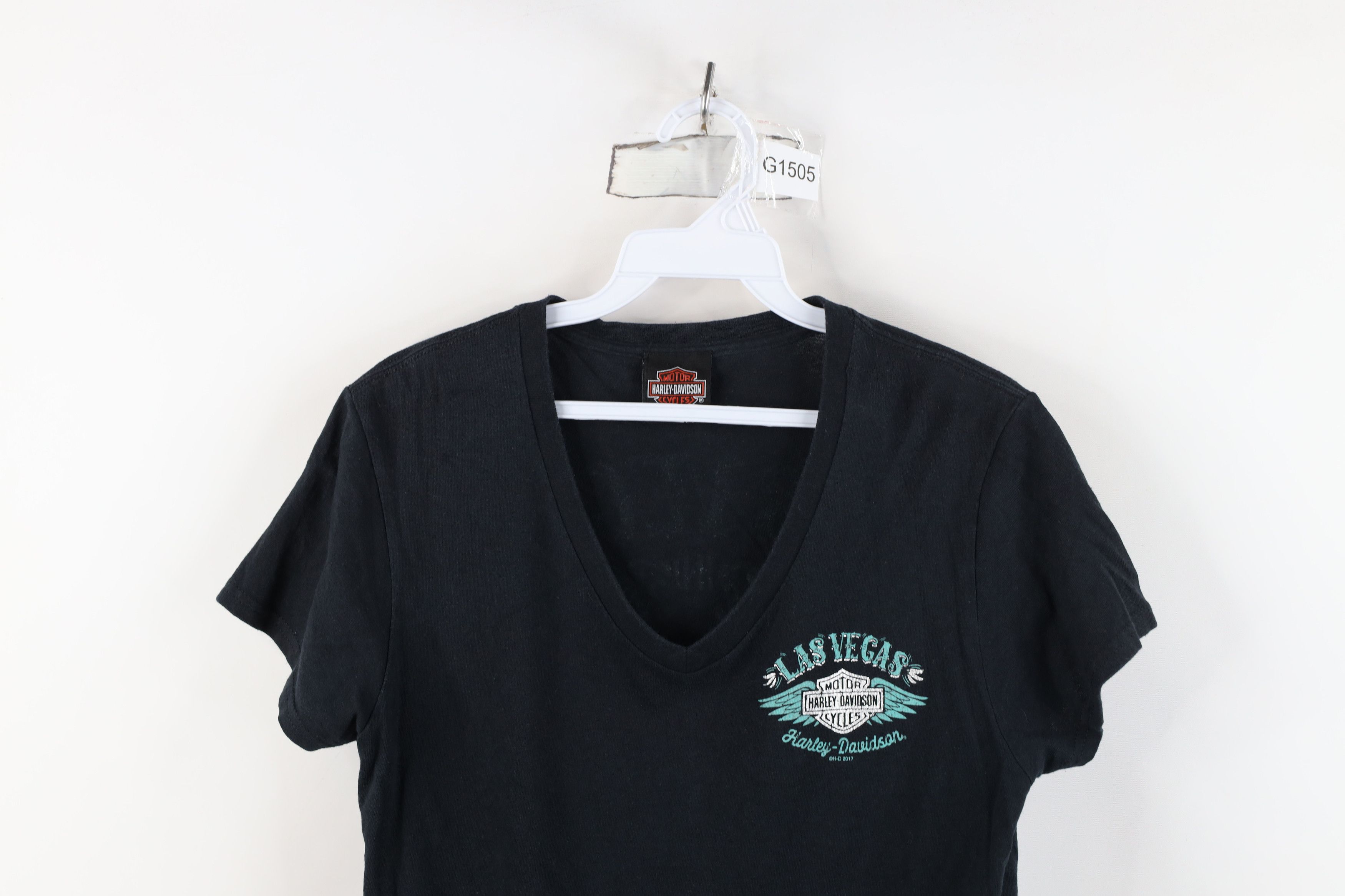Harley Davidson Y2K Harley Davidson Spell Out Las Vegas Wings T-Shirt Black Size M / US 6-8 / IT 42-44 - 2 Thumbnail