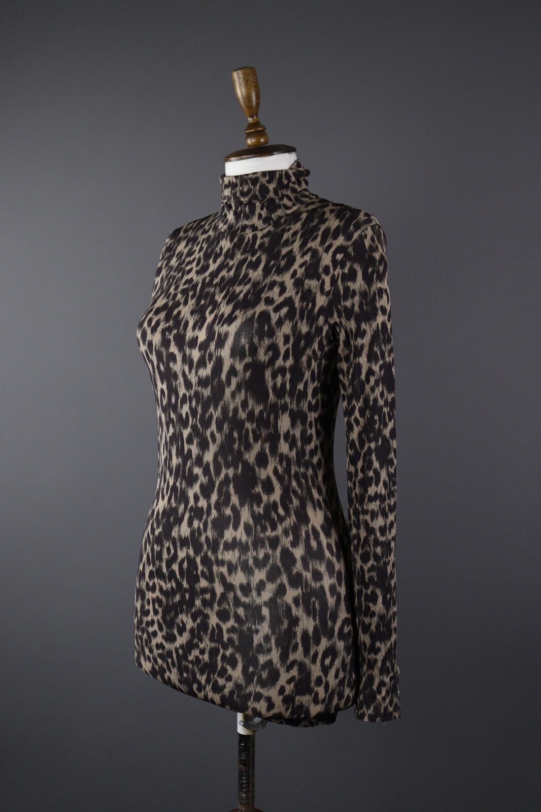 Designer Marc Cain Leopard Print Summer Party Mini Dress Size 1 Size M / US 6-8 / IT 42-44 - 4 Thumbnail