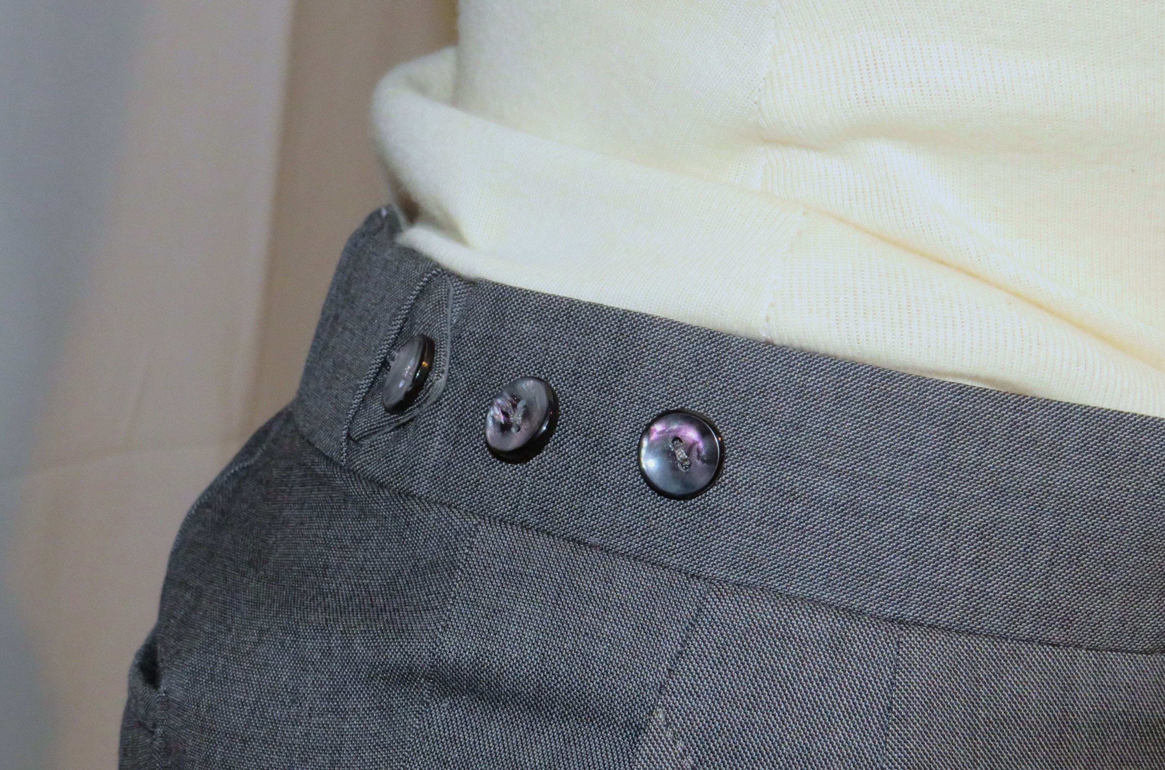 Huntsman × Savile Row Bespoke 2022 Solid Gray One Button Suit 34S Size 34S - 17 Thumbnail