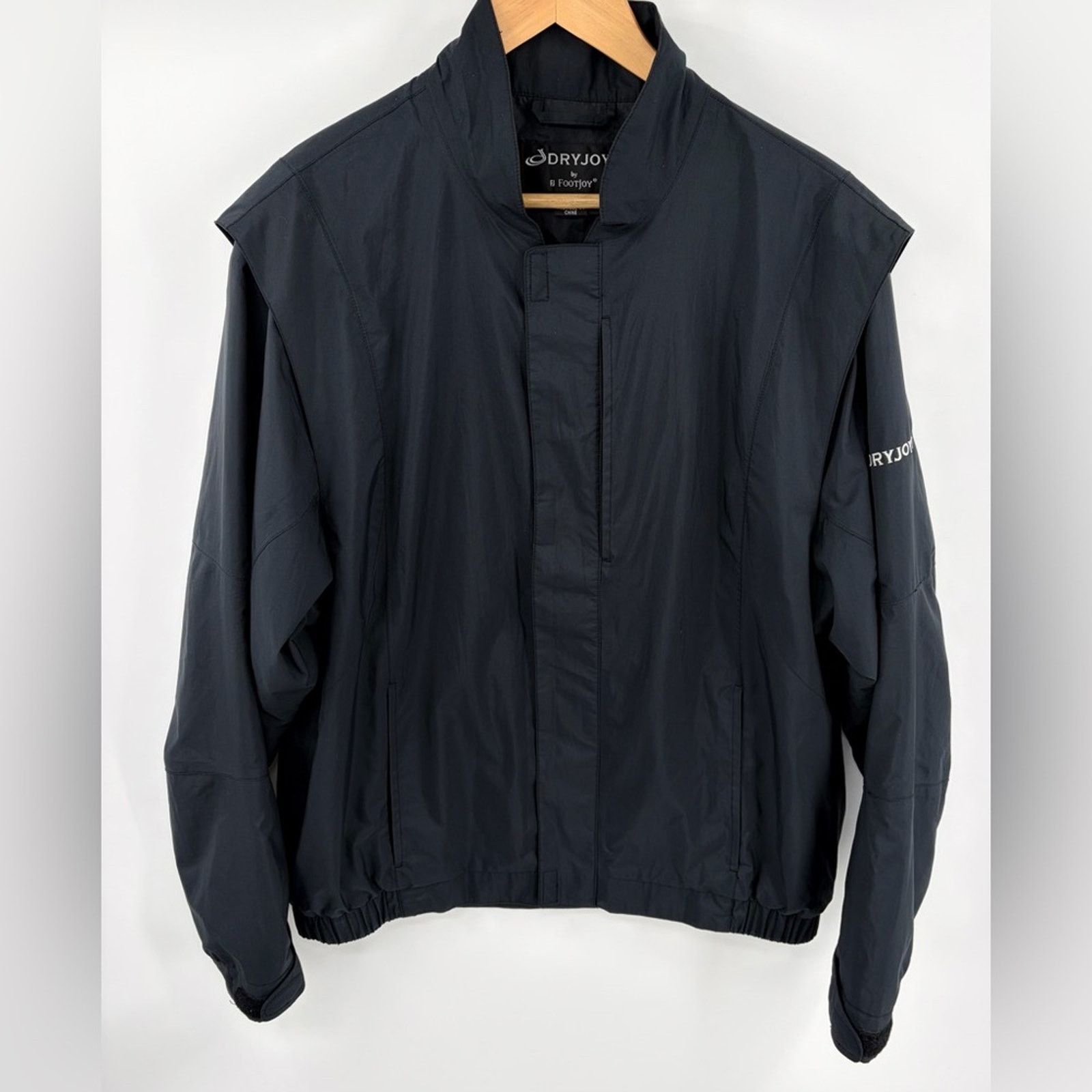Footjoy DryJoys by FootJoy men’s black golf rain jacket full zip L Size US L / EU 52-54 / 3 - 1 Thumbnail