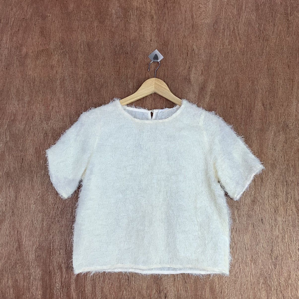 Homespun Knitwear × Vintage Retro Girl Mohair Furr fabric Sweatshirt Size S / US 4 / IT 40 - 1 Thumbnail