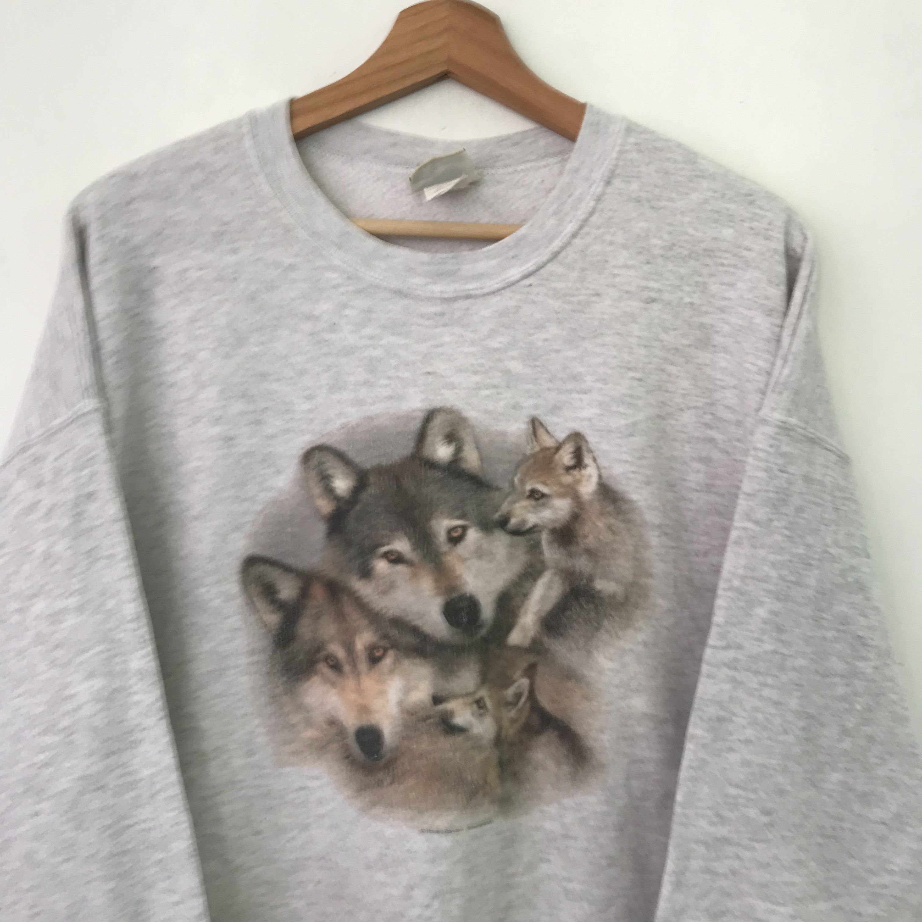 Vintage Vintage The Wolf Hunter Gray Sweatshirt - 664 Size US XL / EU 56 / 4 - 6 Thumbnail