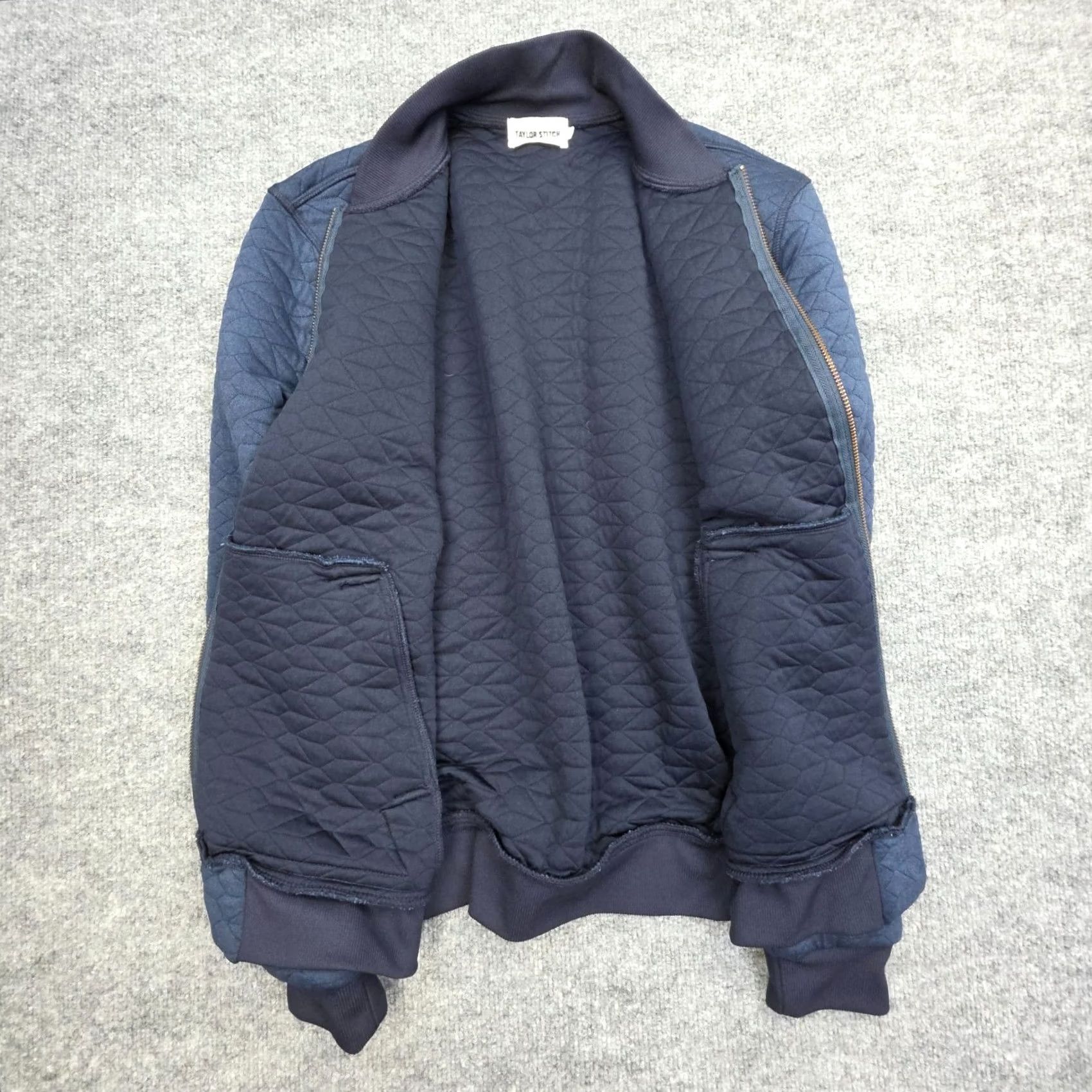 Taylor Stitch Taylor Stitch Bomber Jacket Blue Quilted Zip Size 38 Mens Size US XXS / EU 40 - 3 Thumbnail