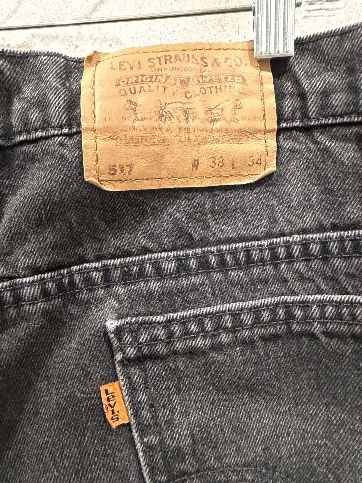 Levi's Vintage Clothing Vintage 1970's Levi's 517 Washed Black Distressed Denim Size US 36 / EU 52 - 2 Thumbnail