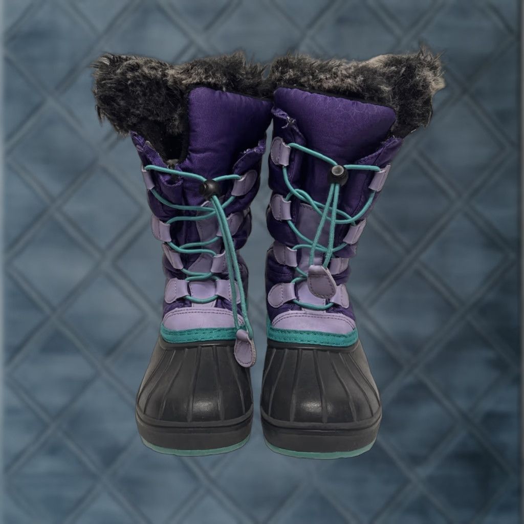 Vintage Arctic Cat Women Boots Snow Winter Snowmobile White 4 Purple Nylon/faux fur Snow Boot Womens Size US 4 / IT 34 - 1 Thumbnail