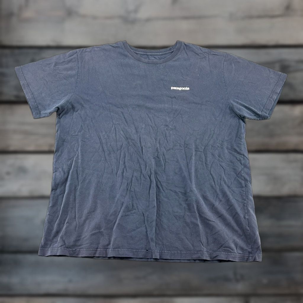 Patagonia Patagonia Shirt Mens XL Blue Graphic Spellout Organic Cotton Regular Fit Logo Size US XL / EU 56 / 4 - 1 Thumbnail