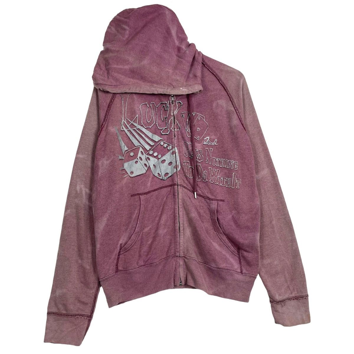 Diesel 💥DIESEL LUCK ACE HOODIE SUNDADED DESIGN Size US M / EU 48-50 / 2 - 2 Thumbnail