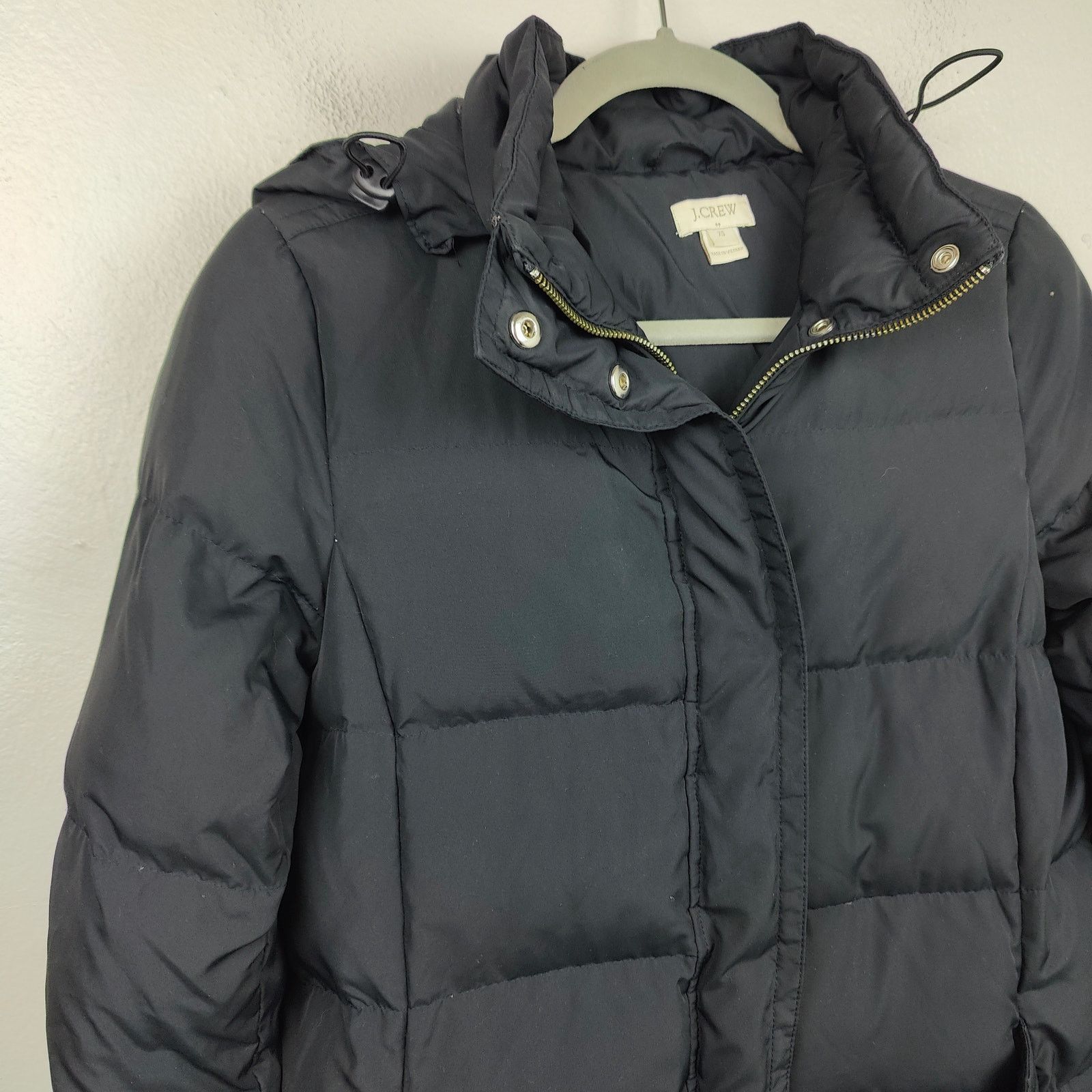 J.Crew J. Crew Long Down Puffer Coat Womens XS Black Removable Hood Size XS / US 0-2 / IT 36-38 - 2 Thumbnail