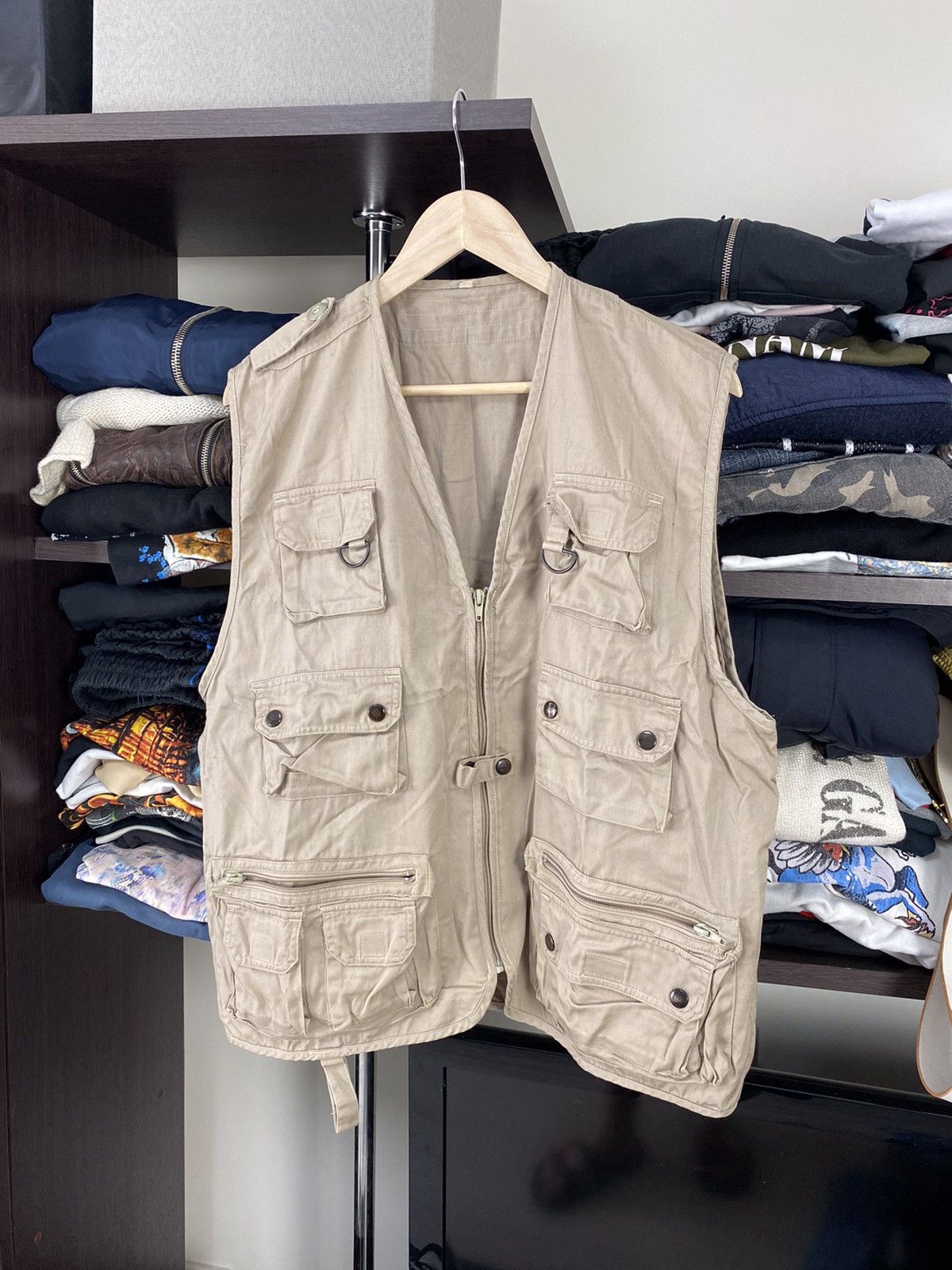 Tommy Hilfiger × Vintage Vintage Military Utility Cargo Vest Y2K Size US XL / EU 56 / 4 - 1 Thumbnail
