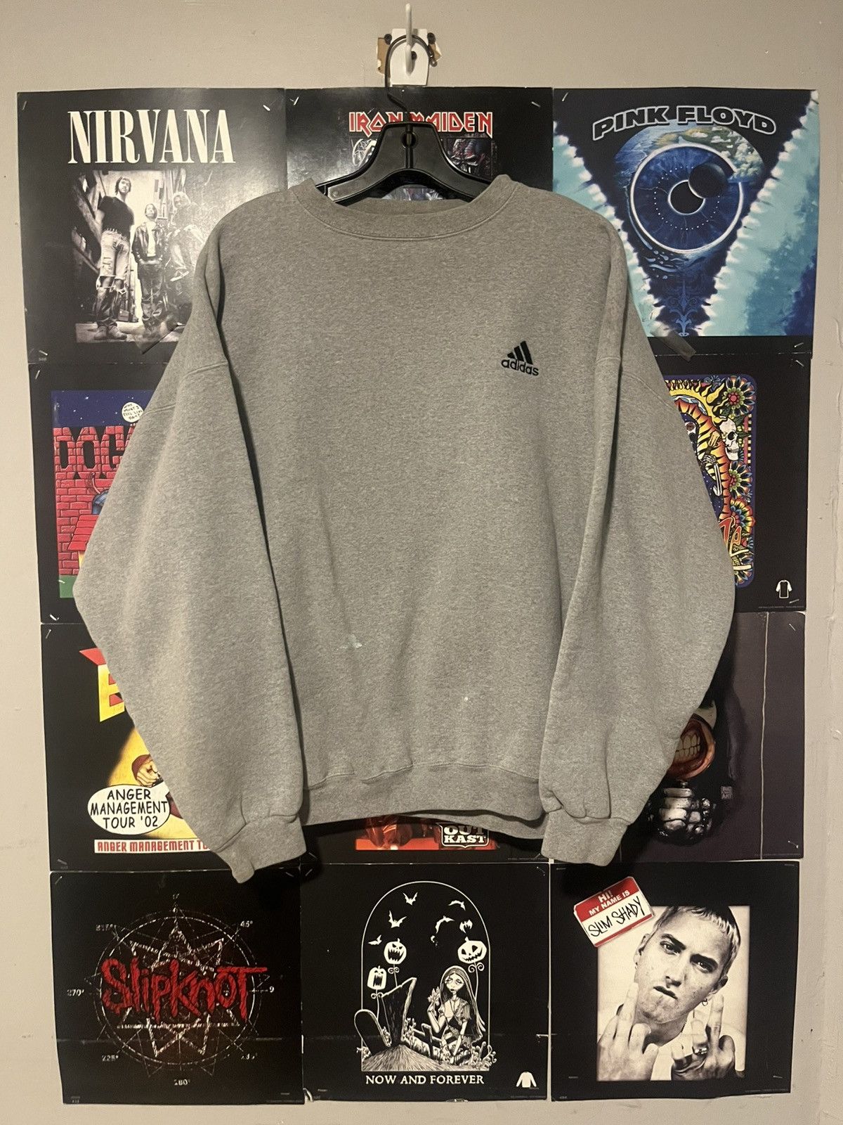 Adidas Vintage 90’s Adidas Boxy Embroidered grunge Sweatshirt XL Size US XL / EU 56 / 4 - 1 Thumbnail