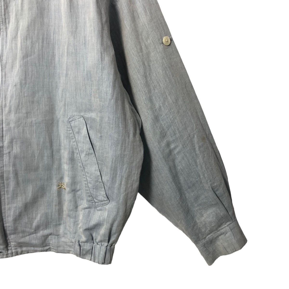 Burberry Vintage Burberrys Faded Embroidery Logo Zipper Ups Jacket Size US L / EU 52-54 / 3 - 2 Thumbnail