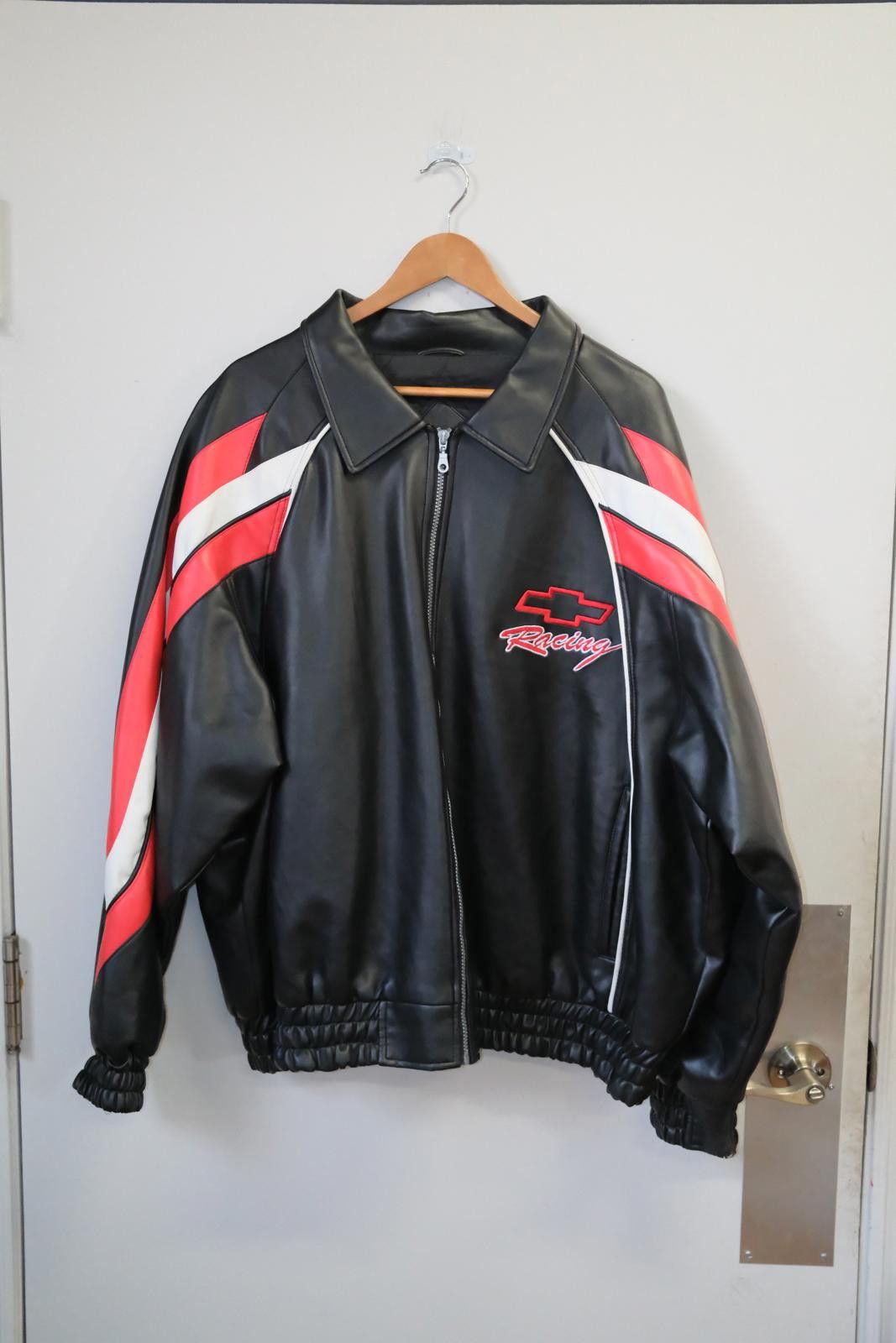 Vintage 00's Essex Chevrolet Leather Racing Jacket Size ONE SIZE - 1 Thumbnail