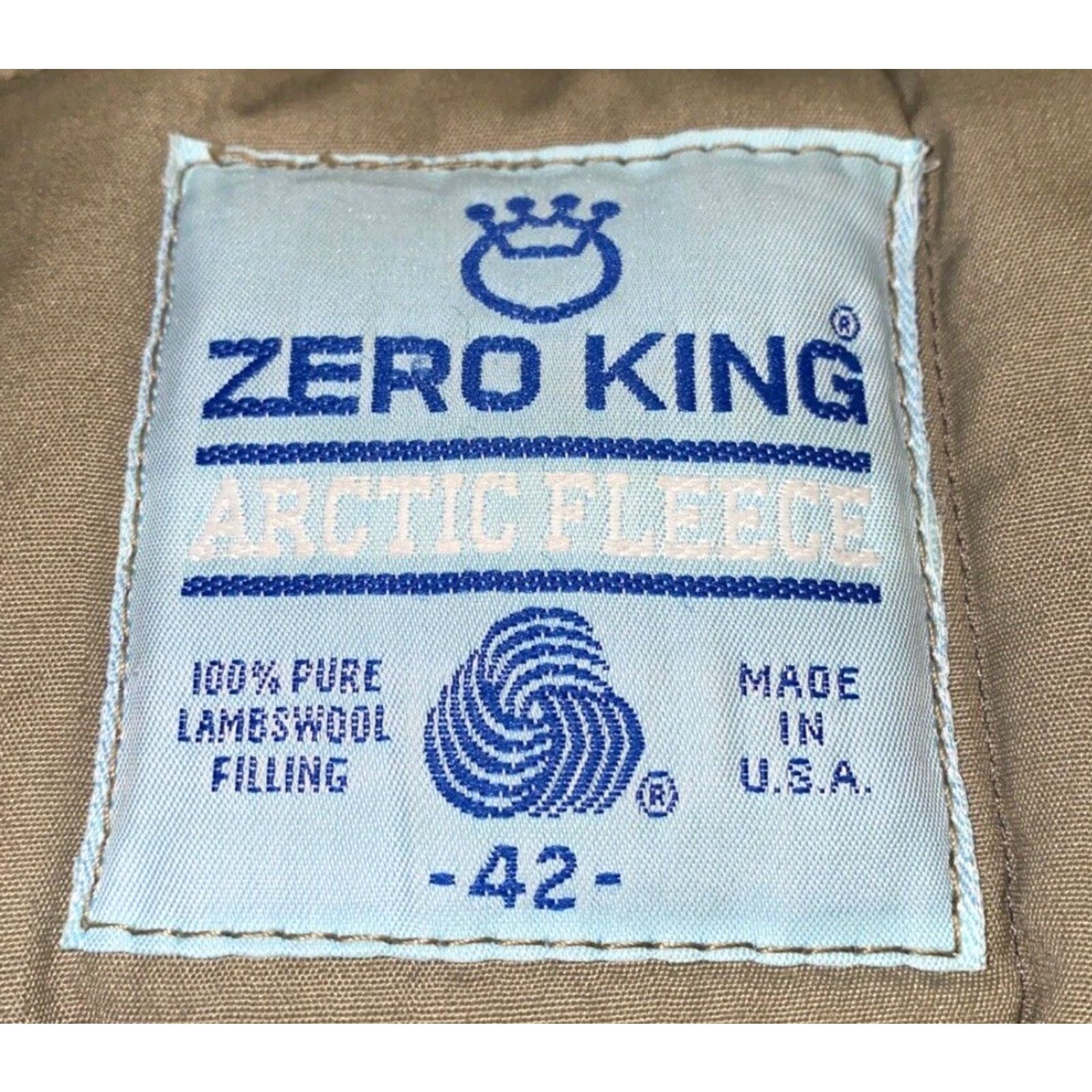 Vintage Zero King Jacket Full Zip Mens Beige Lambswool Filled Size 42 Size US XS / EU 42 / 0 - 6 Thumbnail