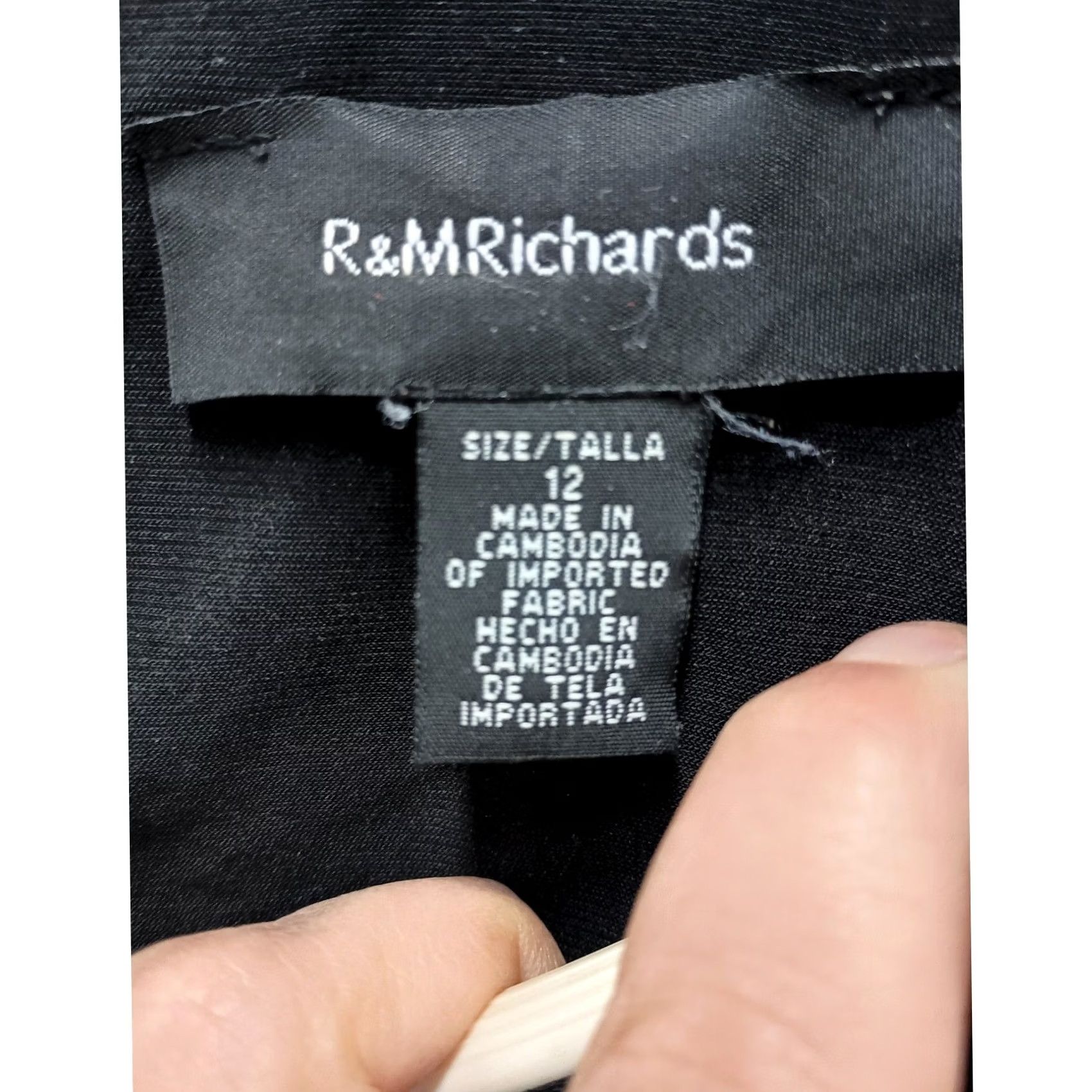 Vintage R&M Richards Maxi Dress Womens 12 Black Aztec BOHO Sleeveless Casual Size XL / US 12-14 / IT 48-50 - 7 Thumbnail