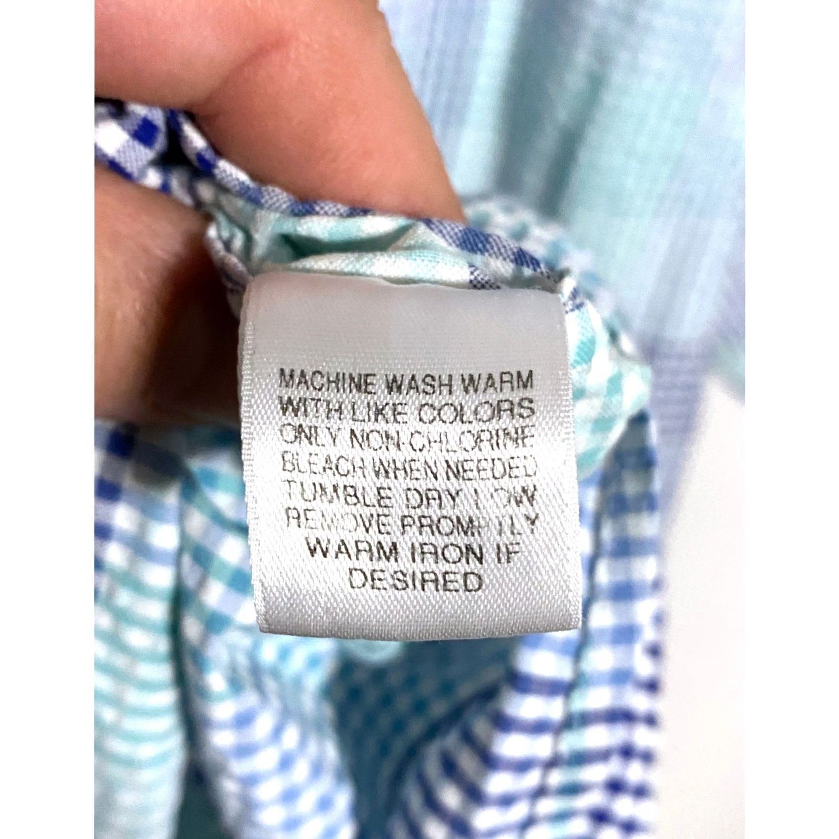 Roundtree & Yorke Roundtree & Yorke Blue Seer Sucker Plaid Button Shirt Men XL Preppy Coastal Work Size US XL / EU 56 / 4 - 7 Thumbnail