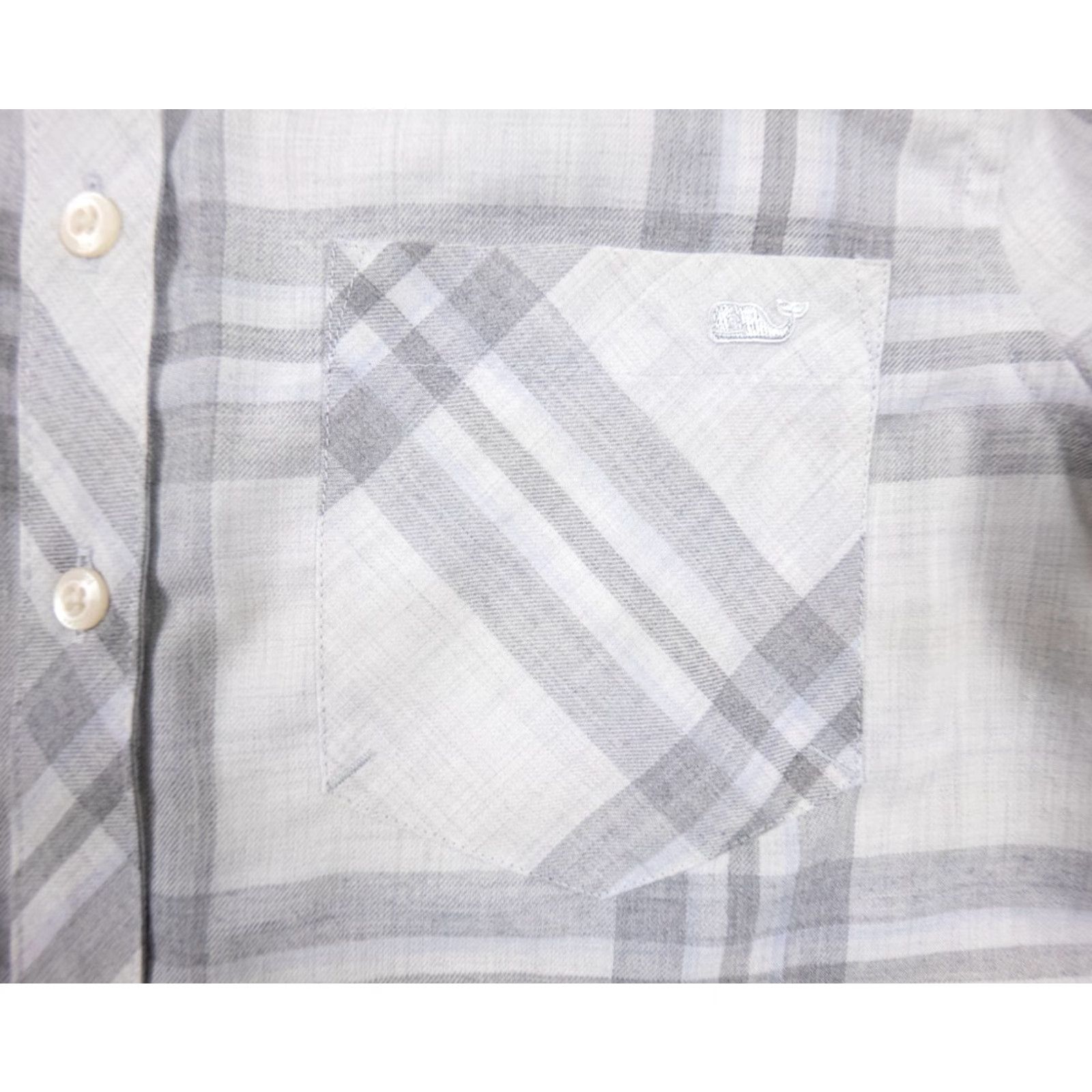 Vineyard Vines Vineyard Vines Shirt Womens 2 Gray Button Up Long Sleeve Relaxed Plaid Ladies Size XS / US 0-2 / IT 36-38 - 3 Thumbnail