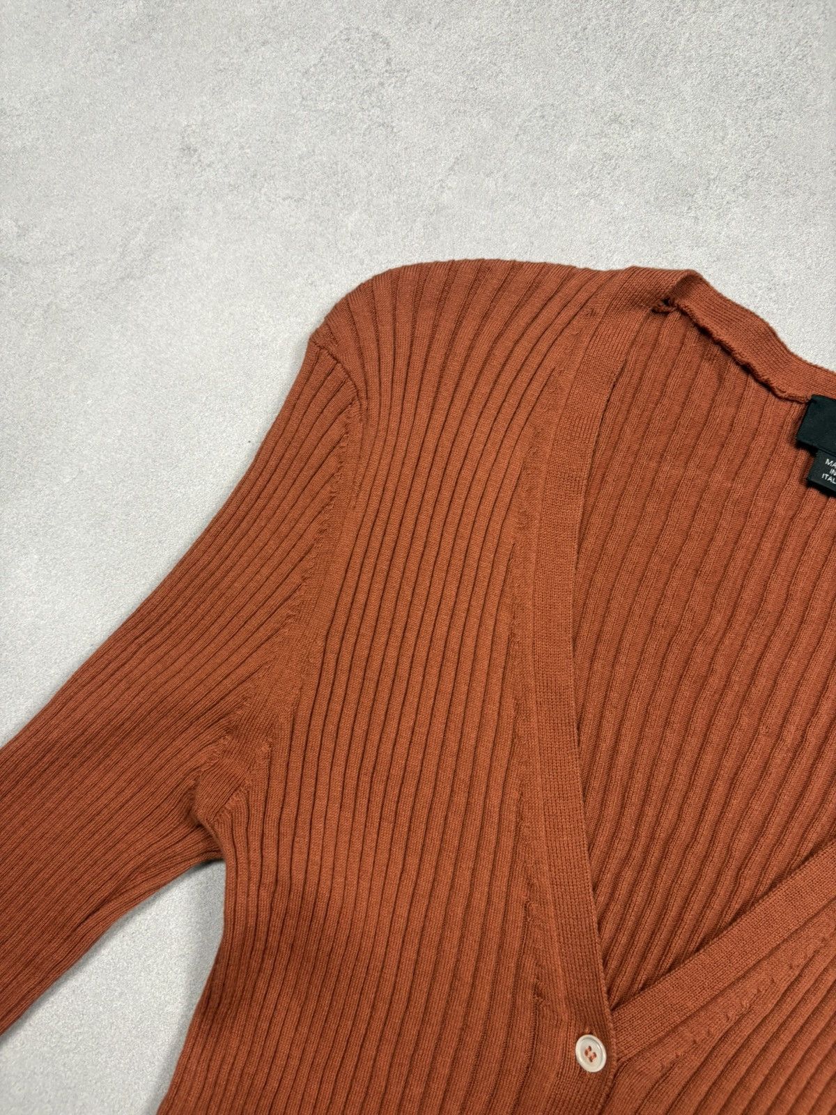 A.P.C. A.P.C. Katie Ribbed Cardigan Rust Made In Italy Size M Rare Size M / US 6-8 / IT 42-44 - 4 Thumbnail