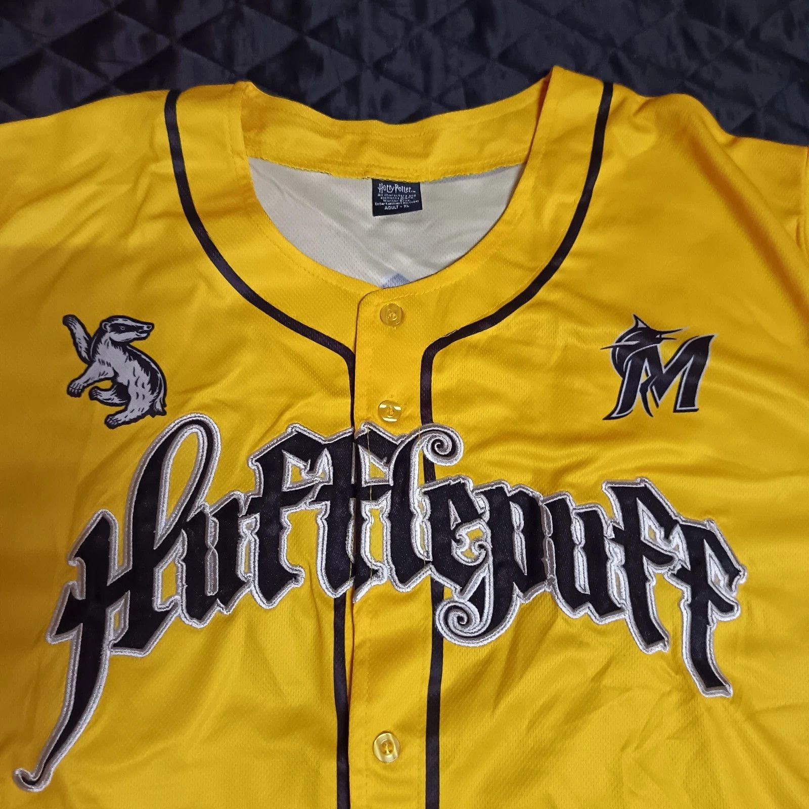 MLB Miami Marlins Harry Porter Hufflepuff SGA Baseball Jersey Size US XL / EU 56 / 4 - 2 Thumbnail