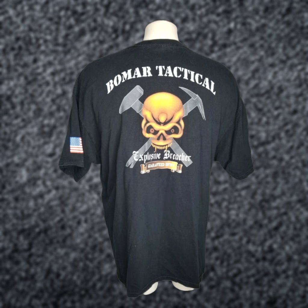 Gildan Bomar Tactical T Shirt 2XL American Flag Patriotic Double Sided Retro Mens Size US XXL / EU 58 / 5 - 1 Thumbnail