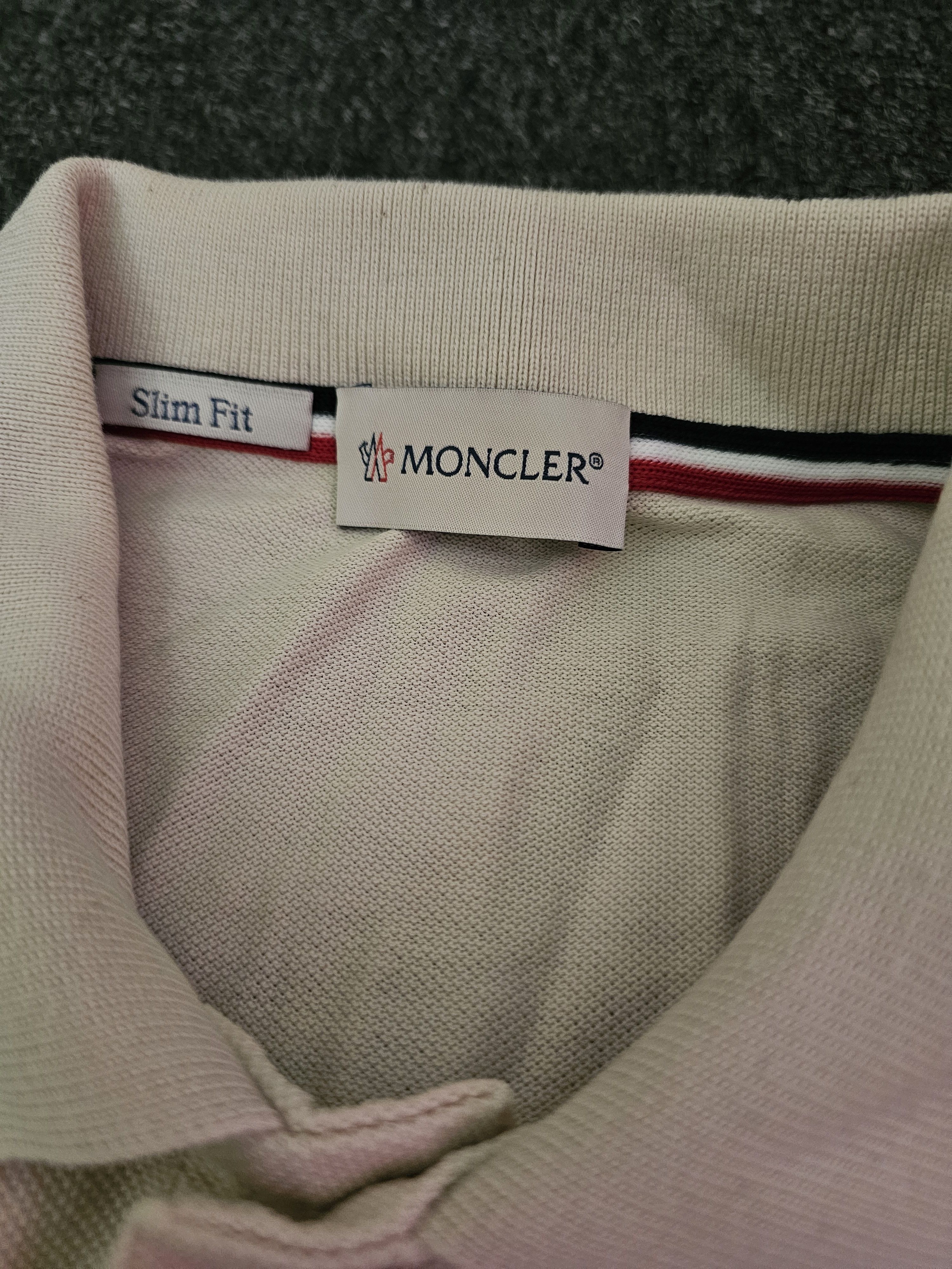 Moncler Moncler Men's Beige Long Sleeve Polo Shirt Size L Like M Size US L / EU 52-54 / 3 - 4 Thumbnail