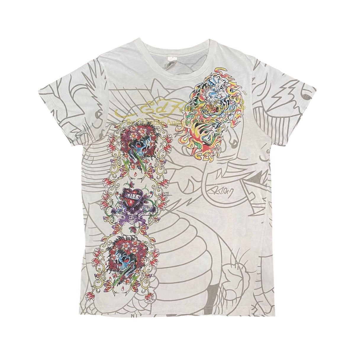 Christian Audigier × Ed Hardy × Japanese Brand Ed Hardy by Christian Audigier Devil T Shirt Size US M / EU 48-50 / 2 - 1 Thumbnail