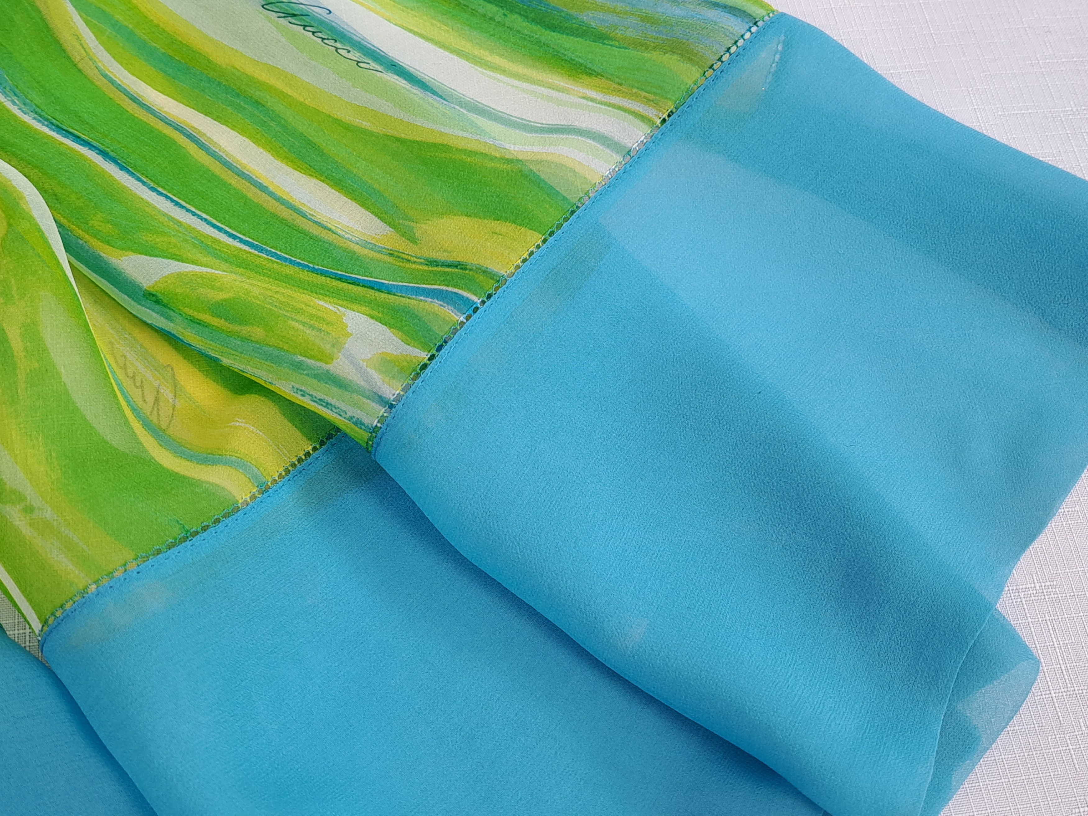 Gucci × Vintage GUCCI ultra lightweight silk scarf. Size ONE SIZE - 7 Thumbnail