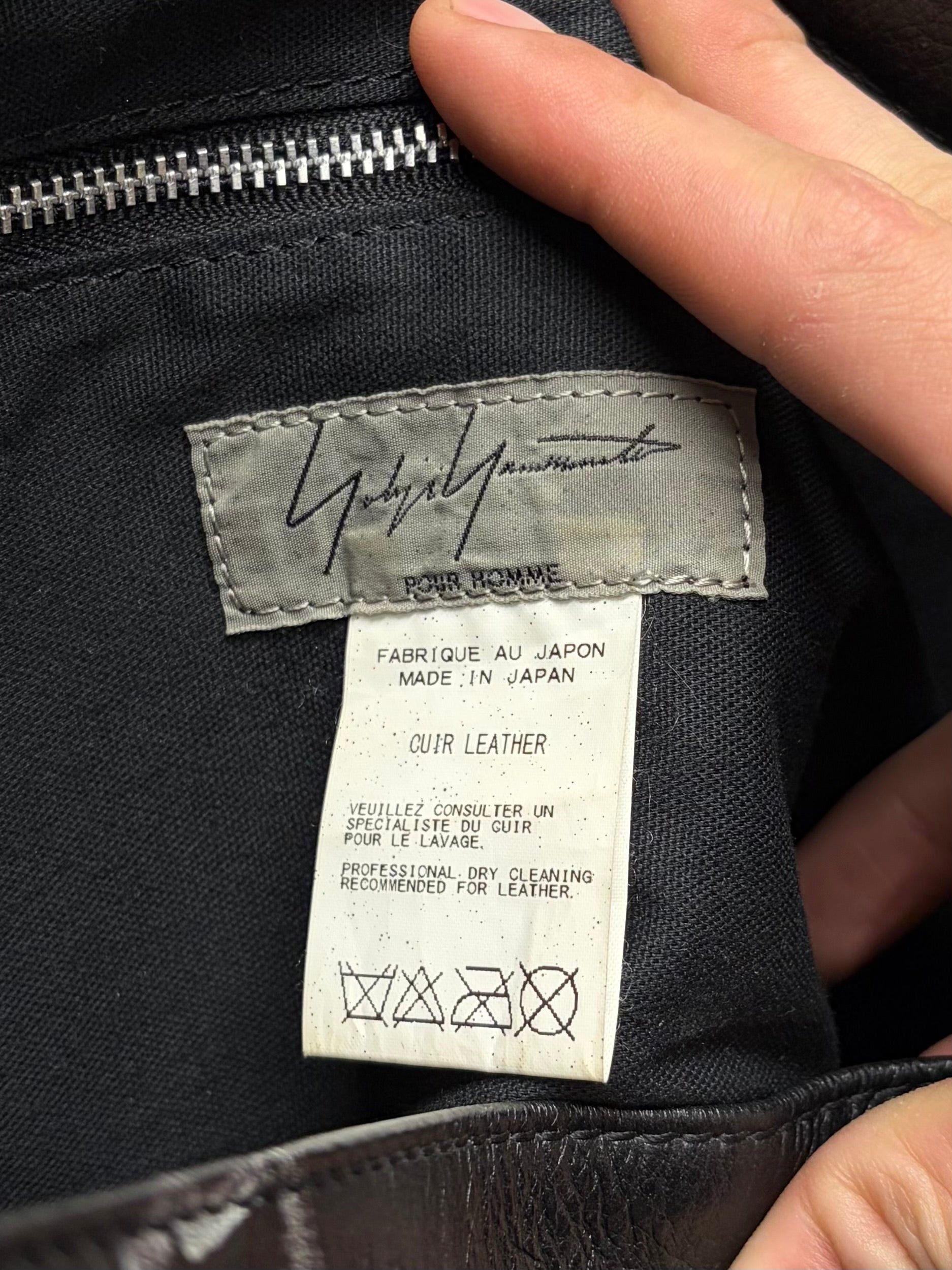 Yohji Yamamoto AW2014 Yohji Yamamoto Cowhide ‘Tiger & Chains’ Black Leather Tote Bag Size ONE SIZE - 7 Thumbnail