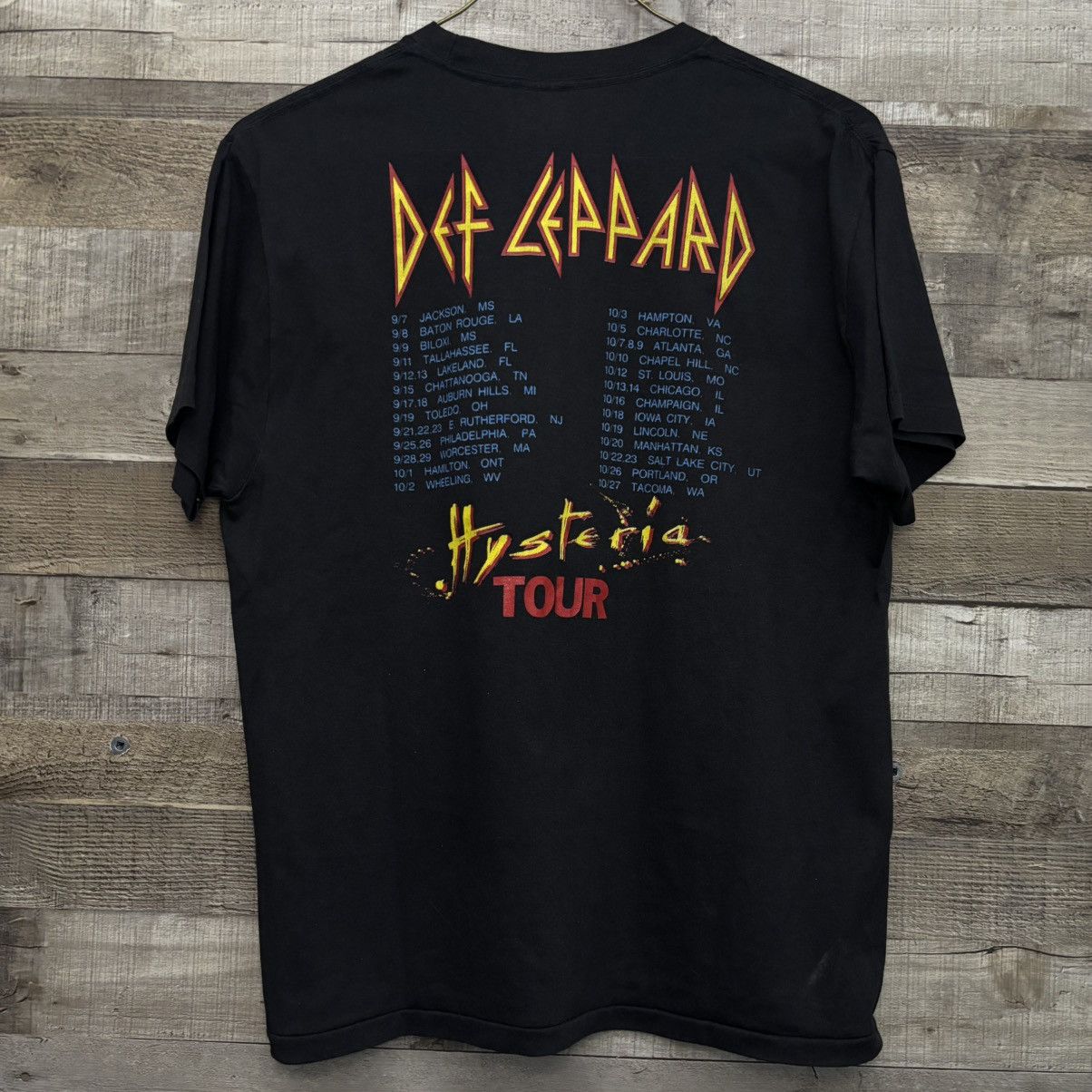 Band Tees Vintage 1987 Def Leopard Hysteria Tour Shirt Size US L / EU 52-54 / 3 - 3 Thumbnail