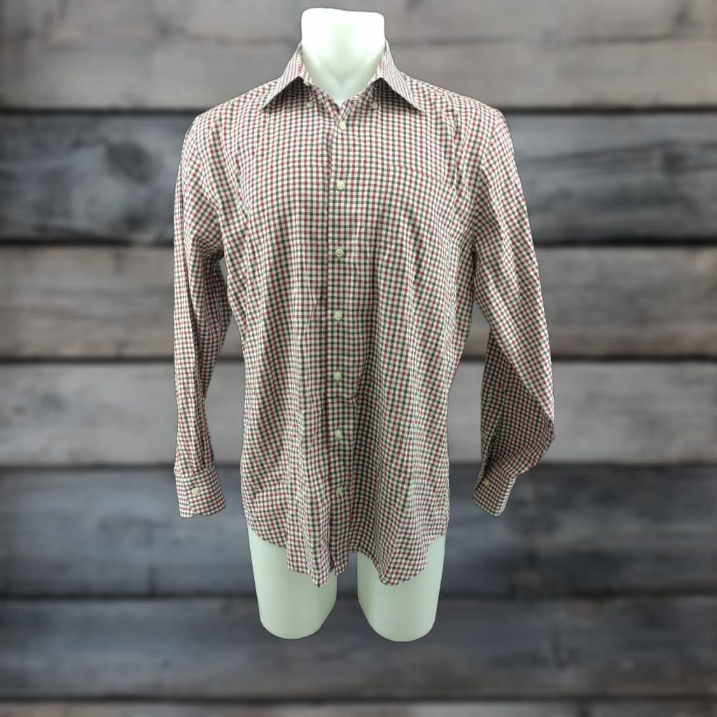 Peter Millar Peter Millar Button Up Shirt Adult Large Red Plaid Long Sleeve Casual Men Size US L / EU 52-54 / 3 - 1 Thumbnail