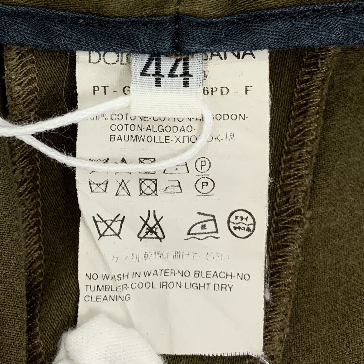 Dolce & Gabbana Dolce&Gabbana Dark Green Cotton Casual Pants K26WX Size US 30 / EU 46 - 7 Thumbnail