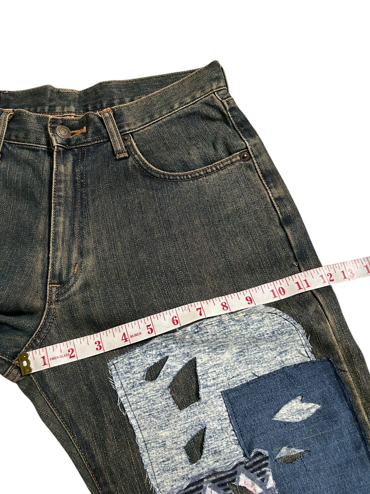 Japanese Brand × Kapital × Vintage Rare Edwin Rusty Rework Insane Custom Denim Jeans Size US 30 / EU 46 - 17 Thumbnail