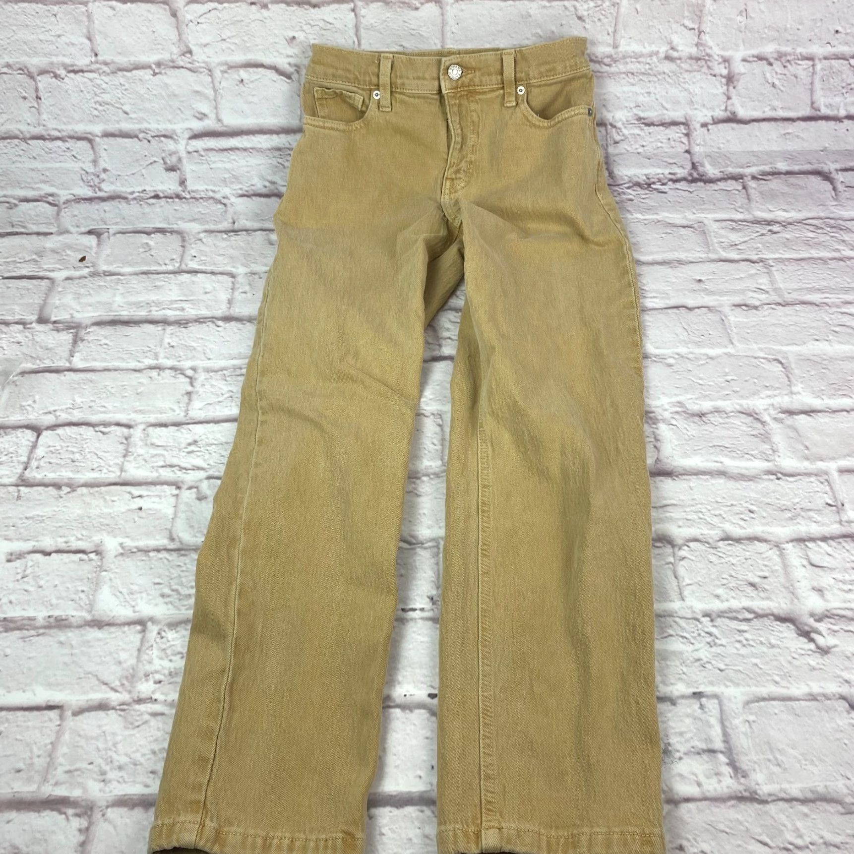 Banana Republic VINTAGE Banana Republic Teens High Rise Straight Fit Jeans 24 Tan Petite Junior XS? Size 42" / US 20 - 3 Thumbnail