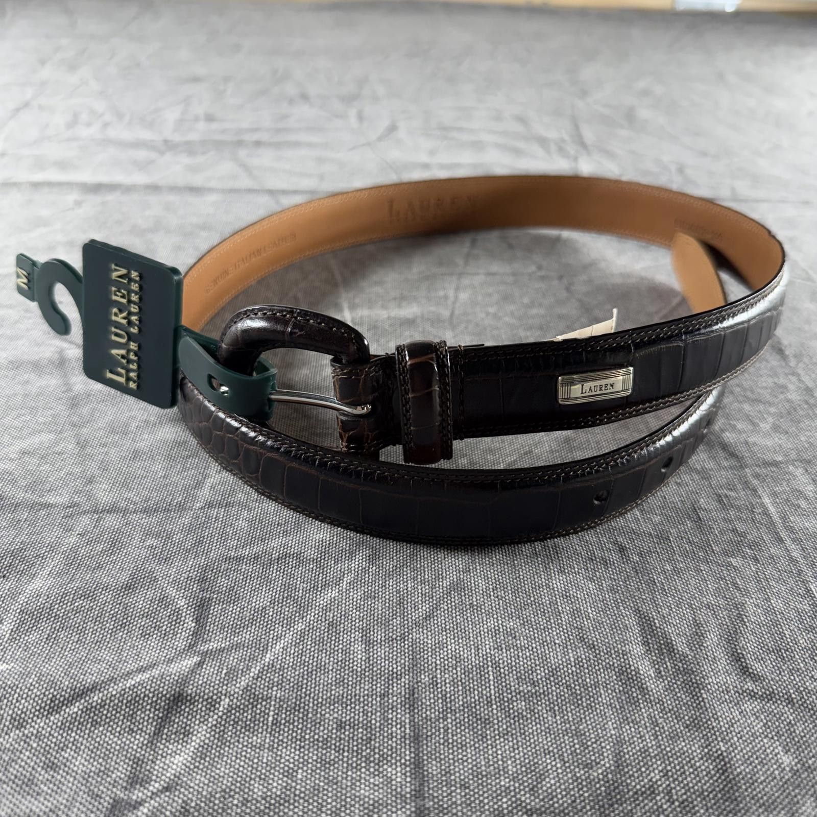 Ralph Lauren Brown Leather Horsebit Gold Hook Belt L/XL Ralph Lauren Brown Leather Horsebit Gold Hook Belt L/XL main image 2