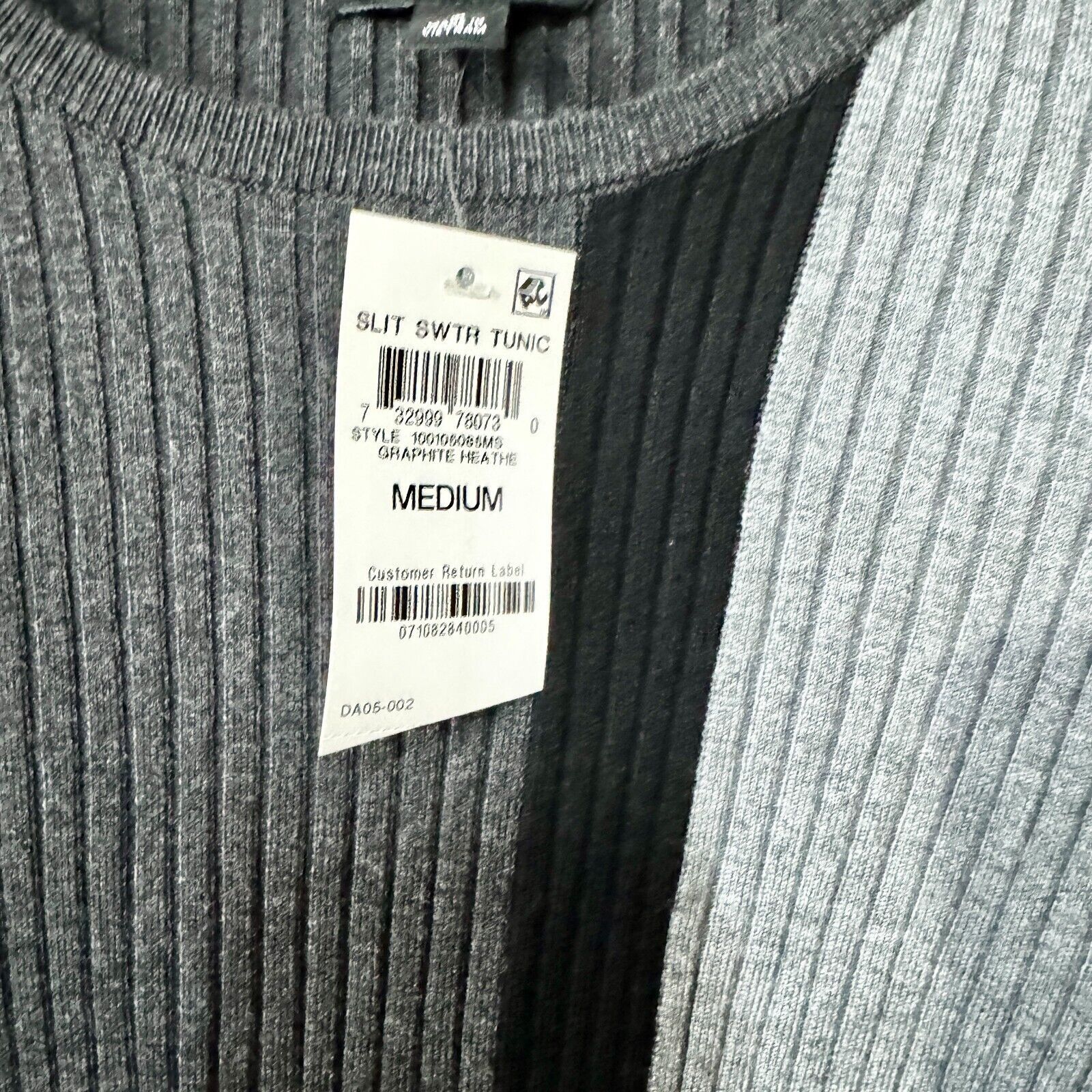 Alfani Alfani Dress Size M Black Grey Long Sleeve Crewneck Sweater Size M / US 6-8 / IT 42-44 - 3 Thumbnail