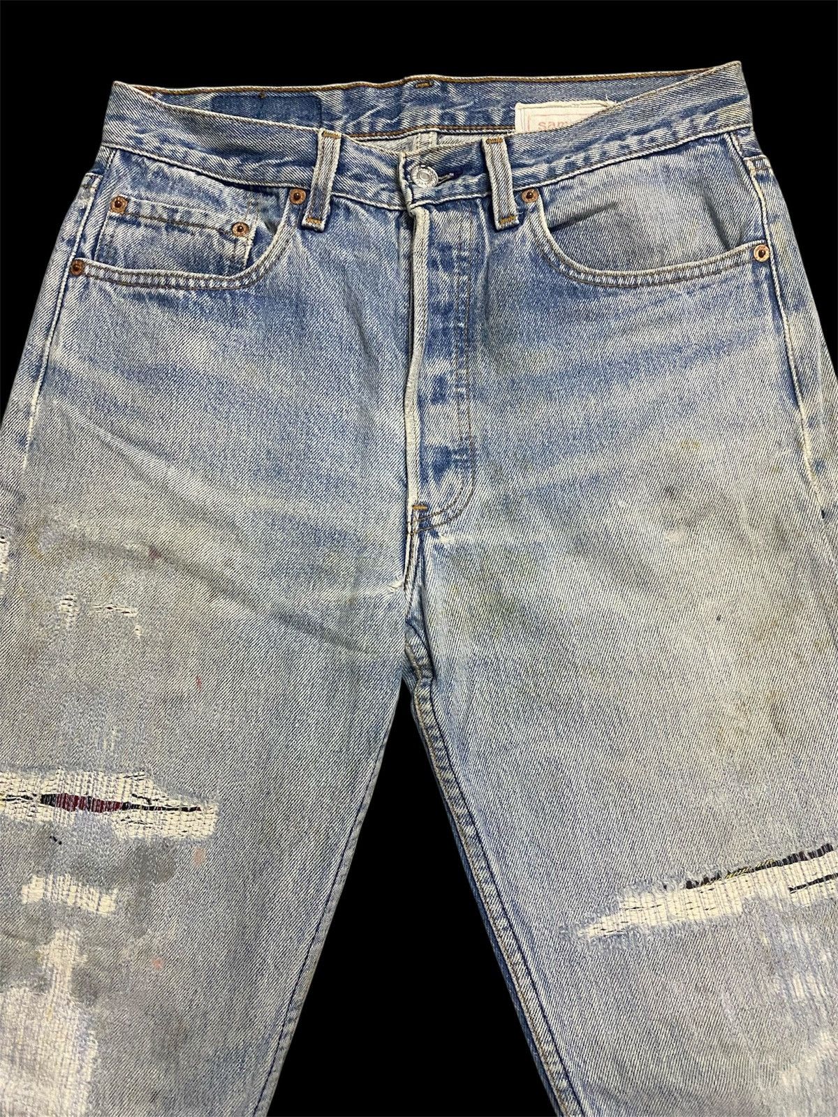 Levi's Vintage 80s Levis 501 Reconstructed Steve Irving Jeans Size US 29 - 3 Thumbnail