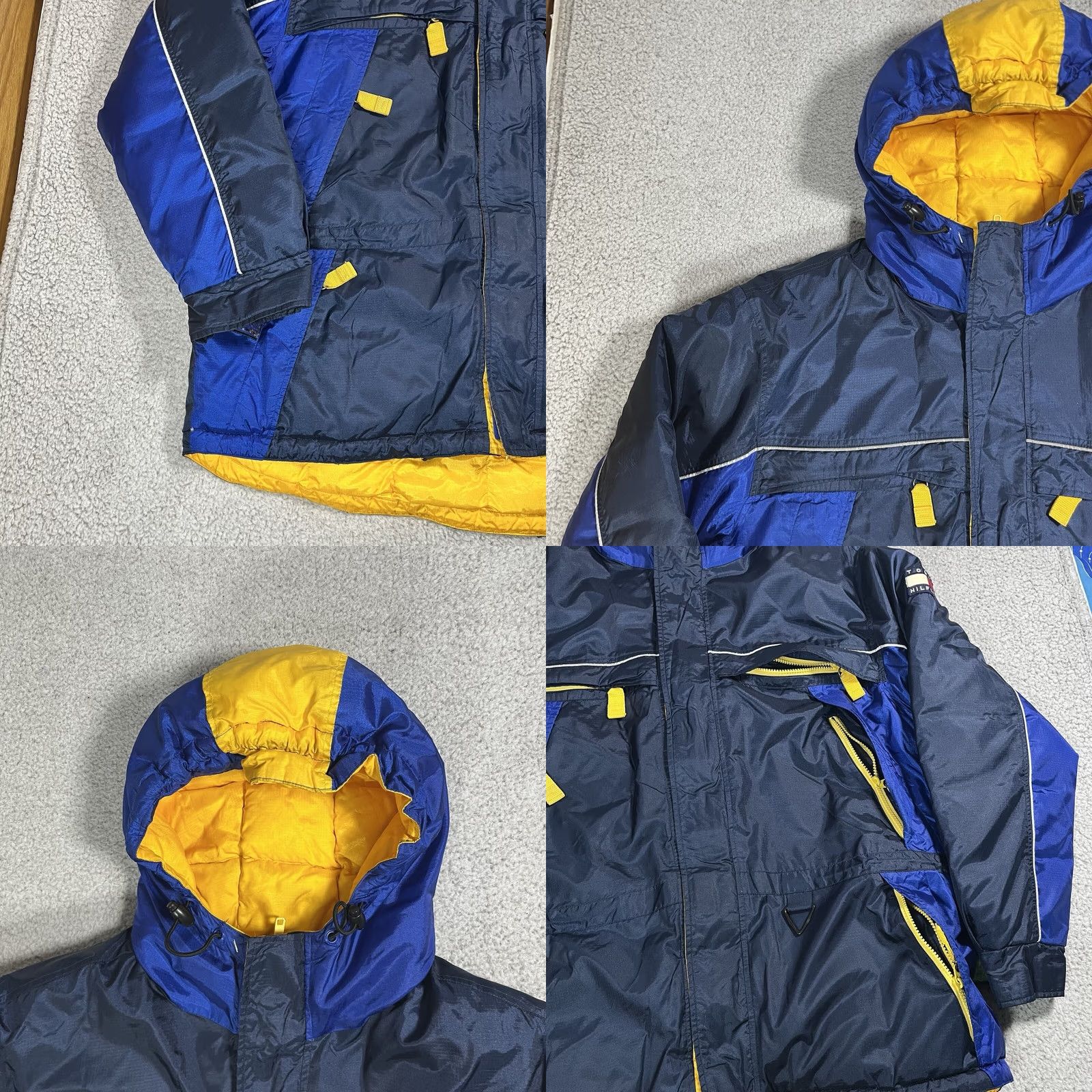 Tommy Hilfiger VINTAGE Tommy Hilfiger Jacket Men Large Blue Goose Down Ski Puffer Parka Size US L / EU 52-54 / 3 - 8 Thumbnail