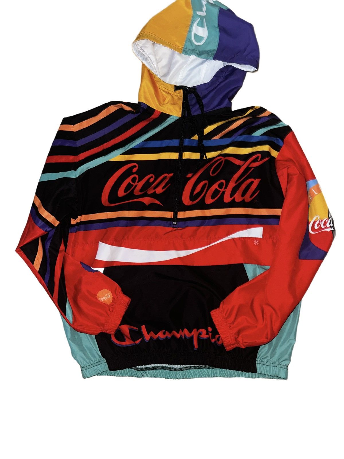 Champion Coca-Cola colour block windbreaker jacket Size US M / EU 48-50 / 2 - 1 Thumbnail
