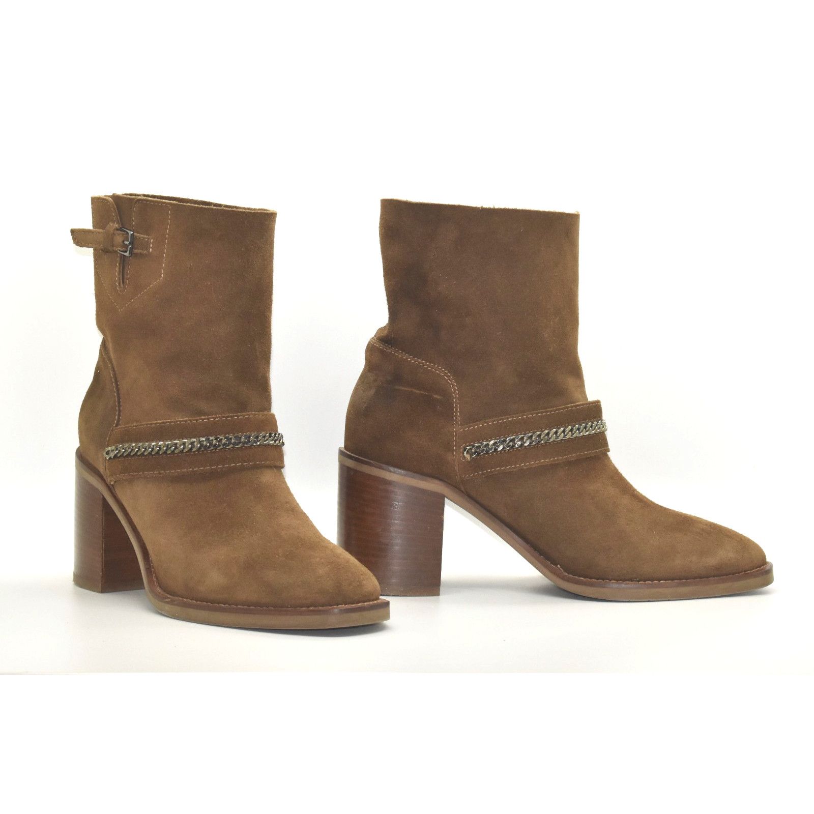 Aquatalia AQUATALIA Elisha Brown Suede Ankle Bootie Shoes Size 8 Size US 8 / IT 38 - 1 Thumbnail