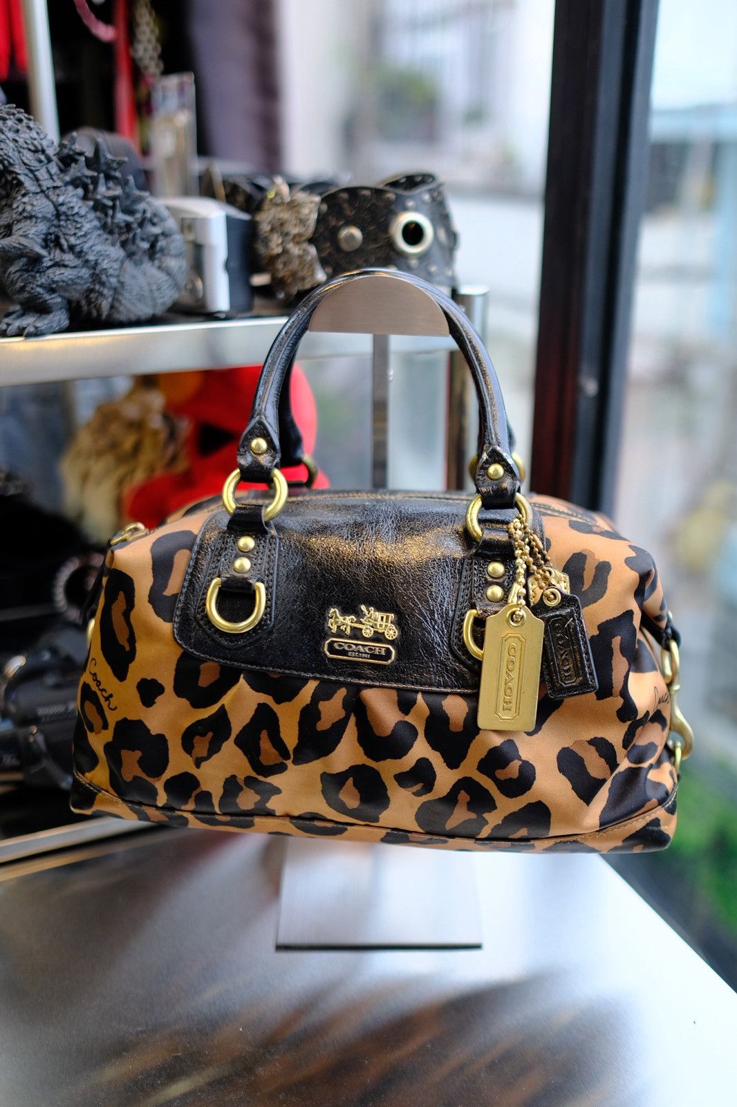 Coach Coach Madison Ocelot Leopard Stachel Hand Bag Size ONE SIZE - 1 Thumbnail