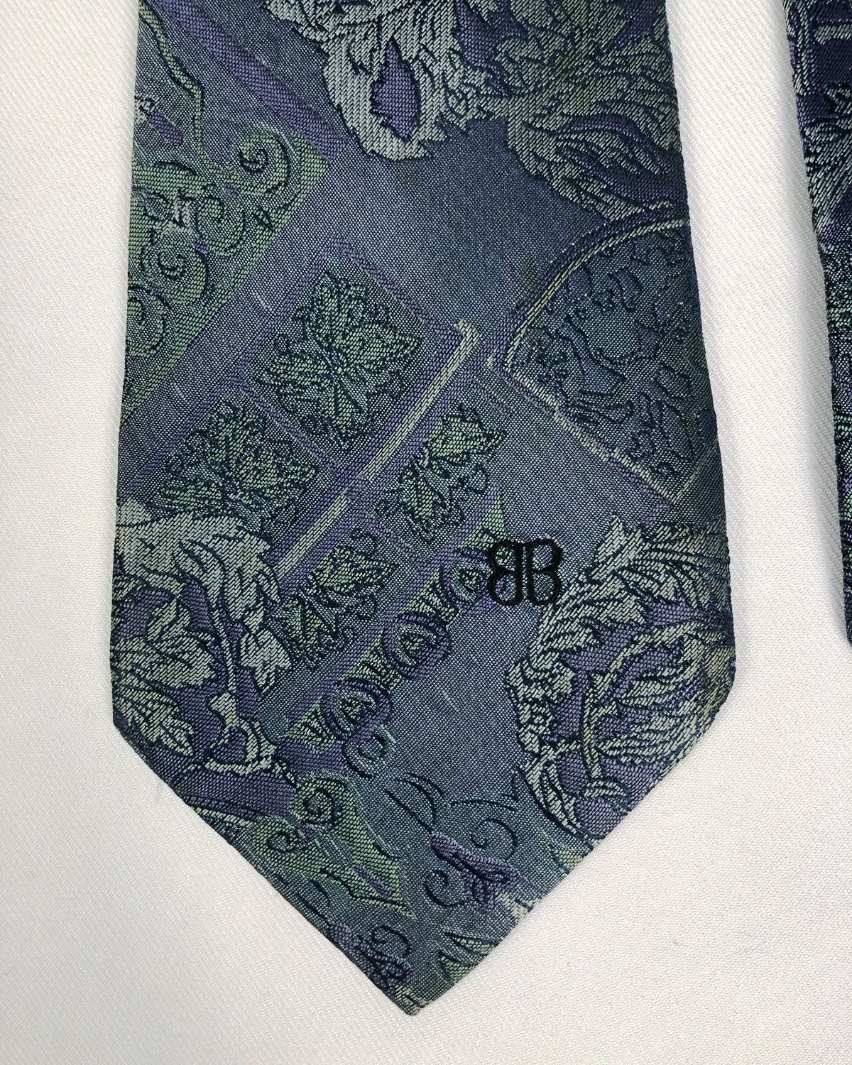 Balenciaga Rare Vintage Balenciaga Floral Silk Tie Size ONE SIZE - 4 Thumbnail