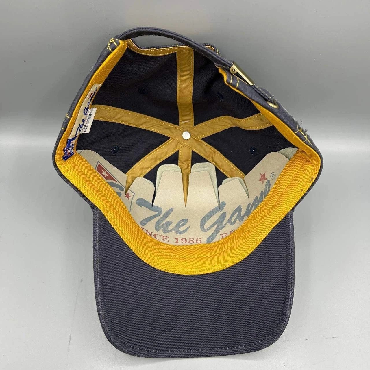 The Game Yellowstone National Park Hat Men Blue Strap Back Cotton Size ONE SIZE - 2 Thumbnail