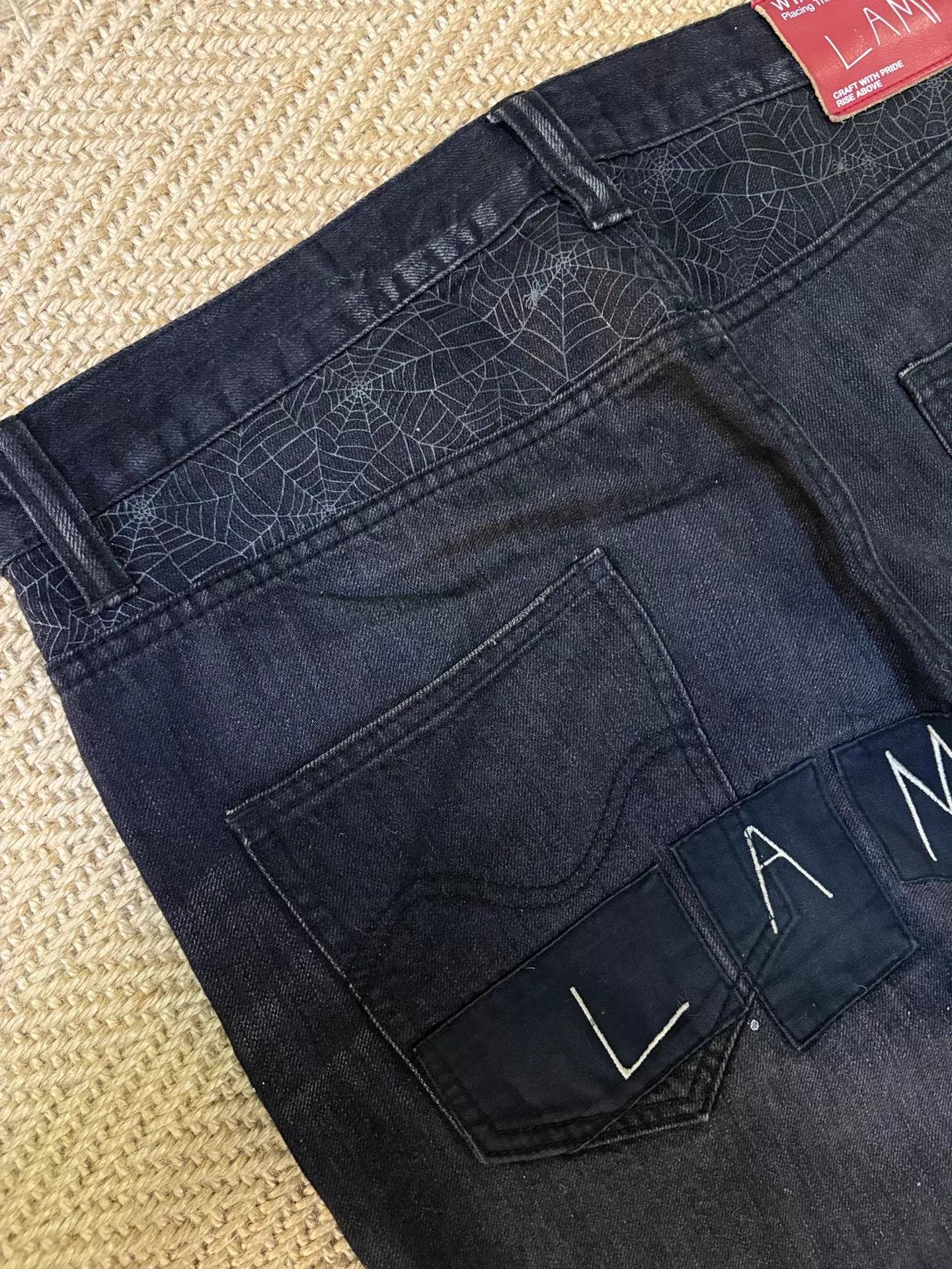 Wtaps Wtaps LAMF 09ss Trash Black Washed Spider Patchwork Jeans L Size US 34 / EU 50 - 6 Thumbnail