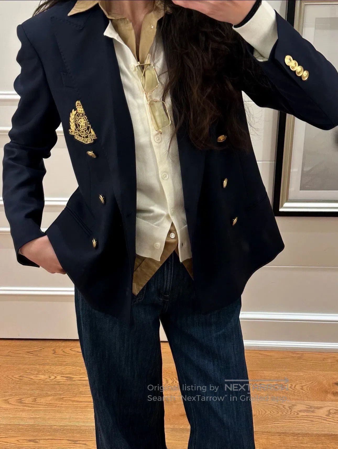 Balmain BALMAIN Palace Style Gold Thread Embroidery Phoenix Double Size US M / EU 48-50 / 2 - 8 Thumbnail