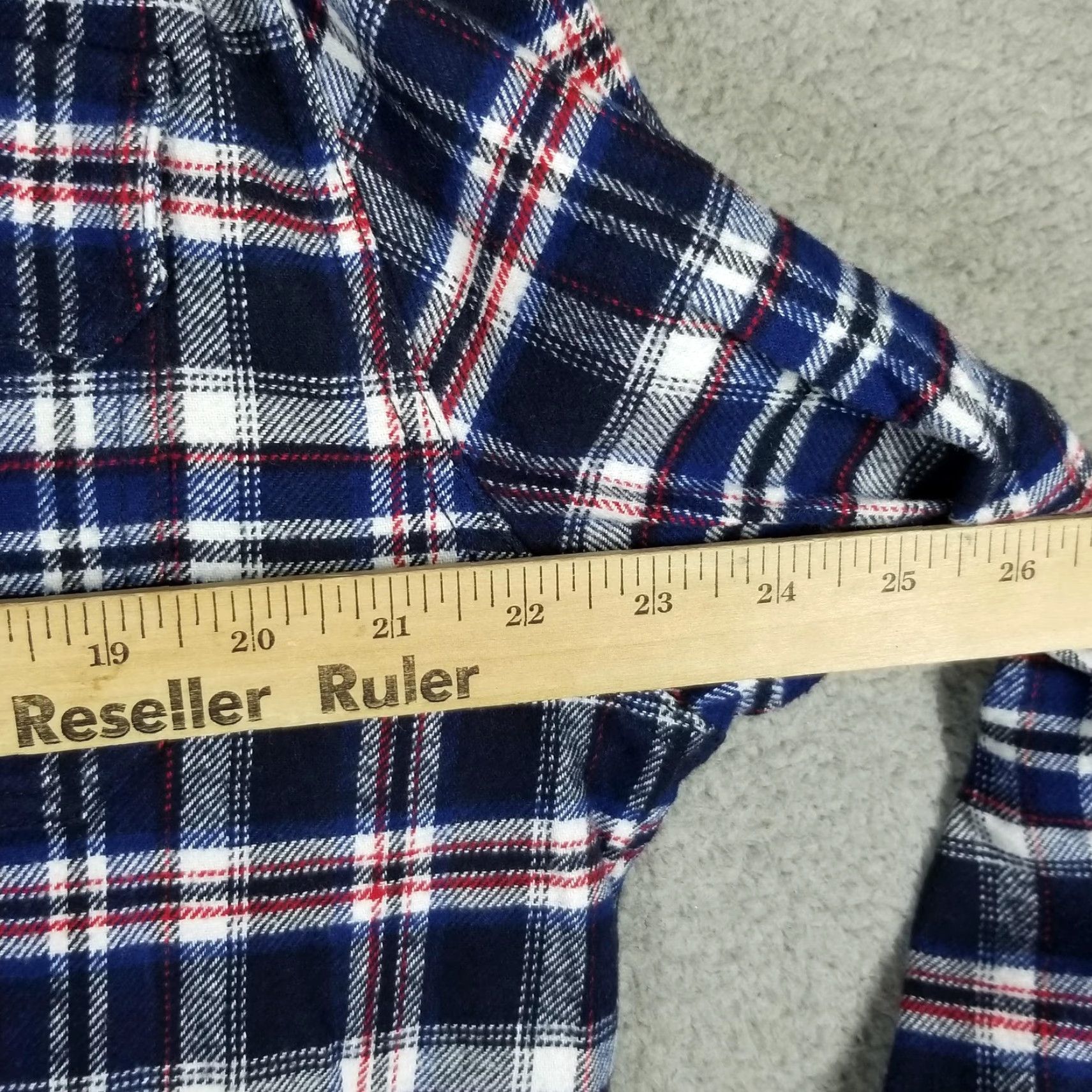 Vintage VINTAGE JACHS Flannel Shirt Mens Large Tall Navy Blue Red Plaid Long Sleeve Button-Up Size US L / EU 52-54 / 3 - 7 Thumbnail