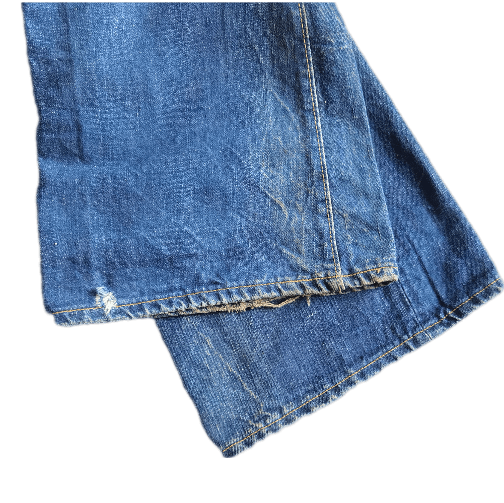 Edwin 🇺🇸 Vintage 80s Crazy Super Flared Sick Denim Pants Size US 28 / EU 44 - 5 Thumbnail