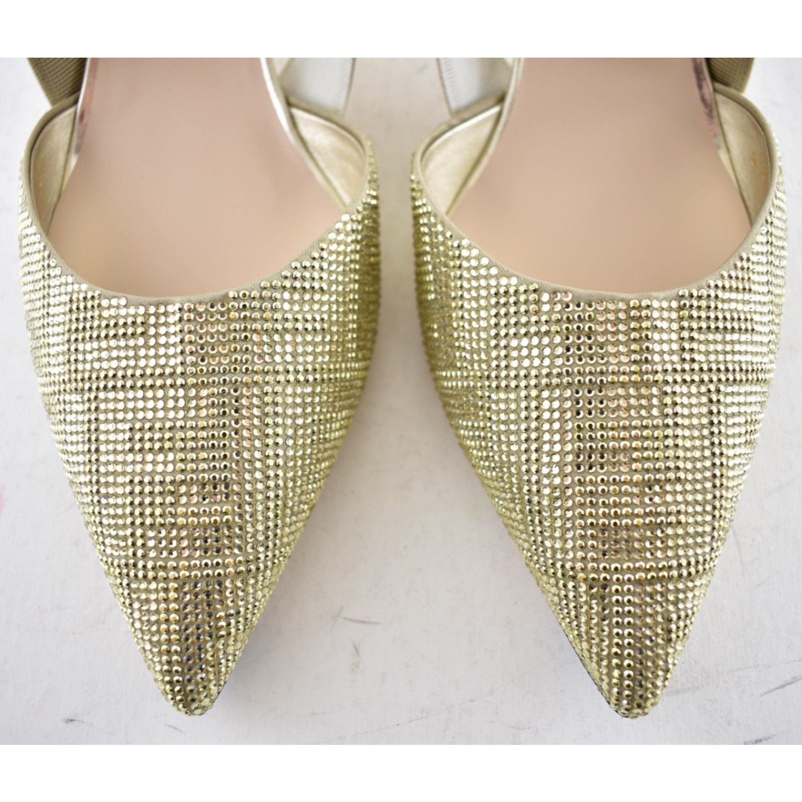 Fendi Fendi Colibri 55mm Gold Strass Crystal FF Slingback 42 Size US 12 / IT 42 - 8 Thumbnail