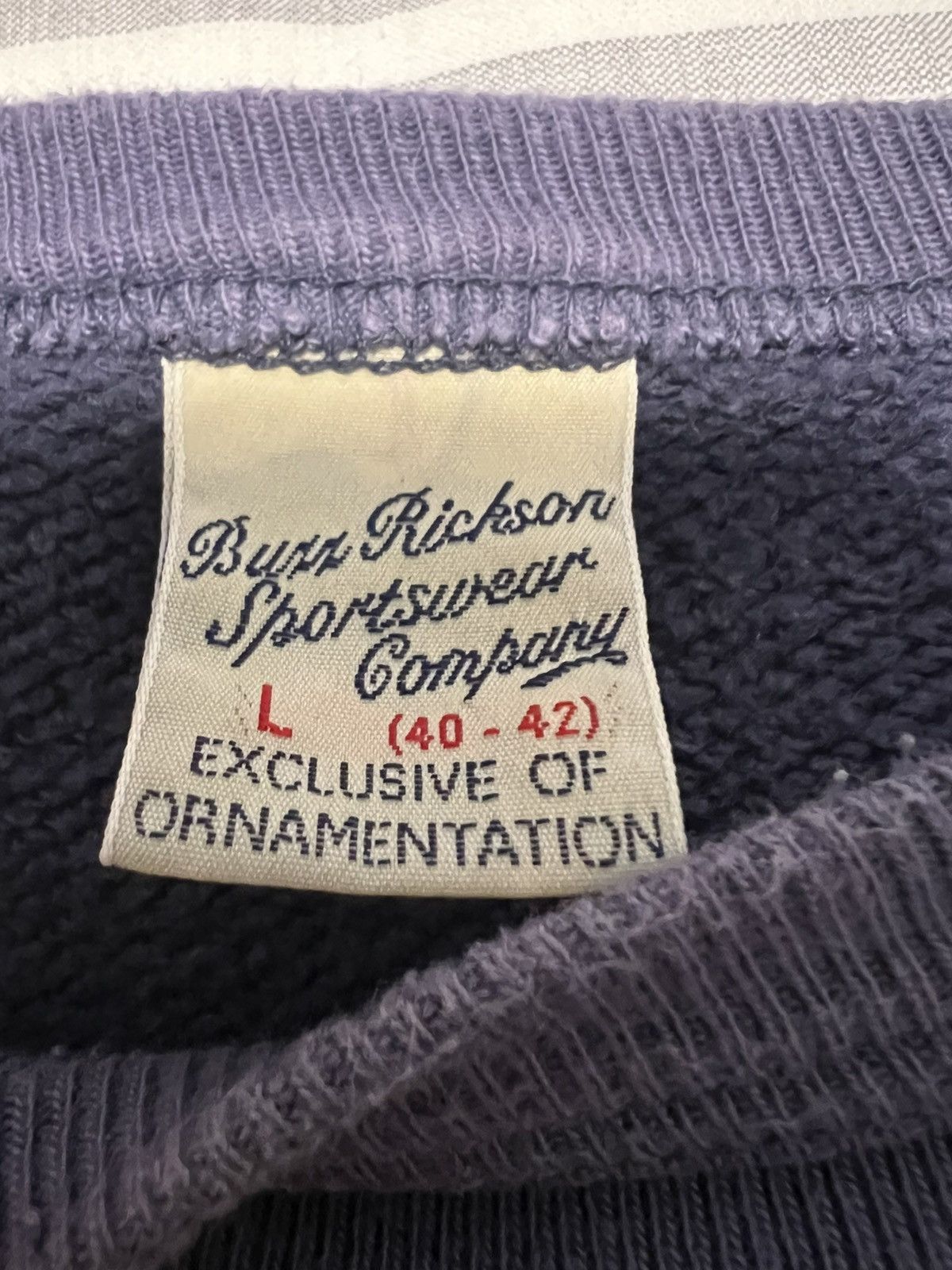 Buzz Rickson's Buzz Rickson’s Loopwheeled Sweatshirt - Size L Size US L / EU 52-54 / 3 - 3 Thumbnail