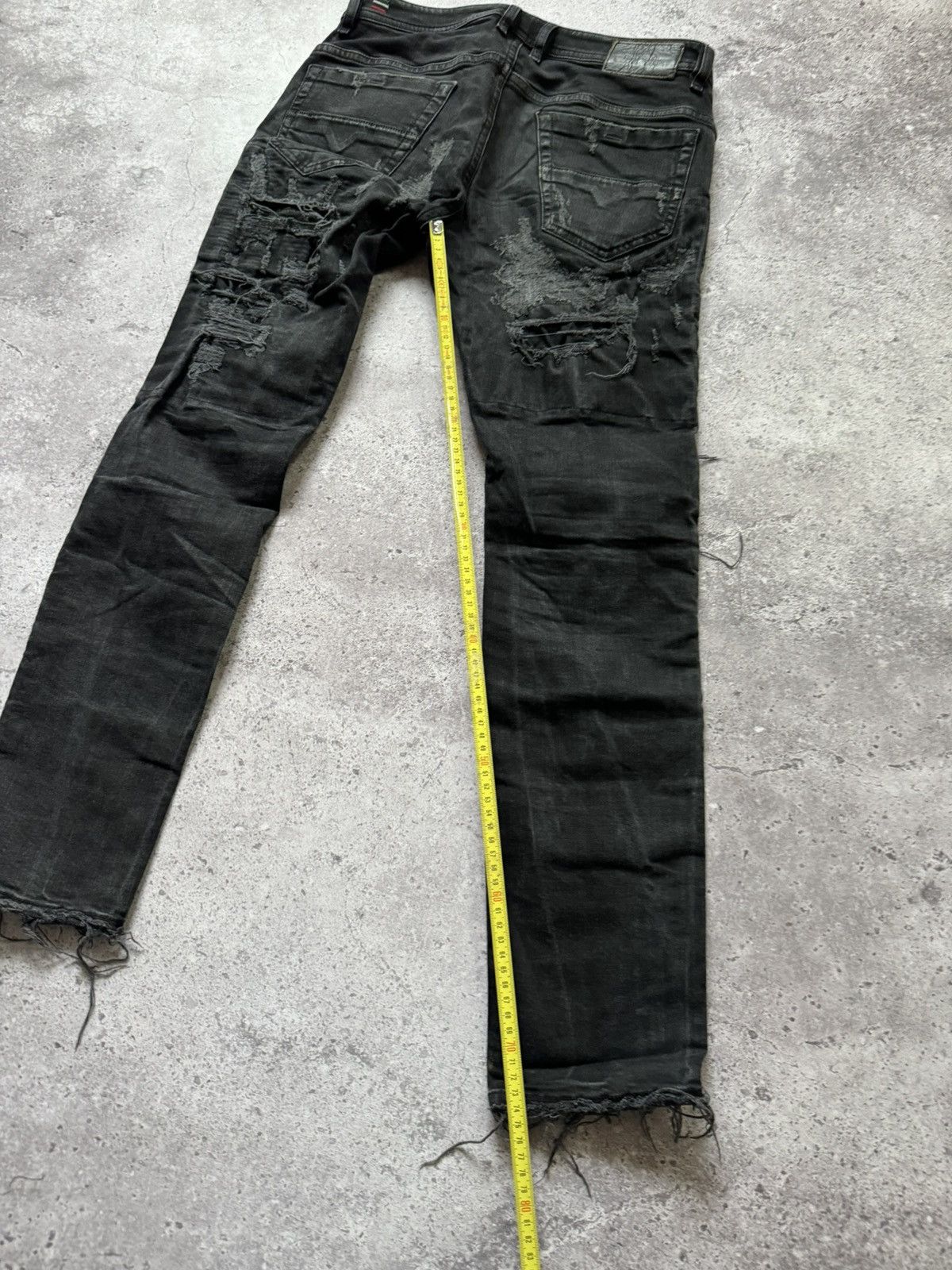 Diesel Diesel Distressed Jeans Denim Dark Gray Rick Owen’s Style Size US 31 - 5 Thumbnail