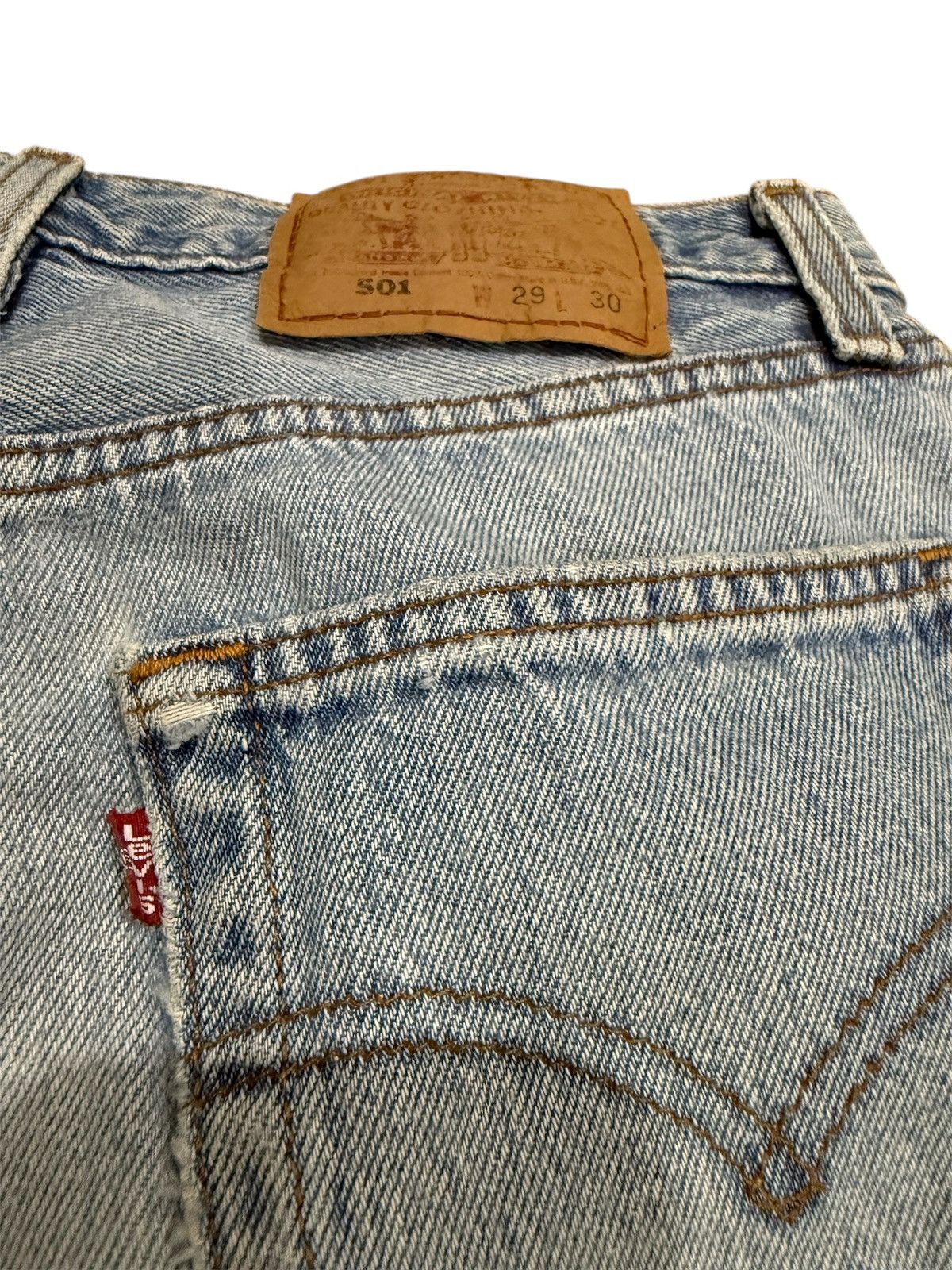Levi's VINTAGE 90s LEVI’S 501 DISTRESSED JEANS Size 29" - 9 Thumbnail