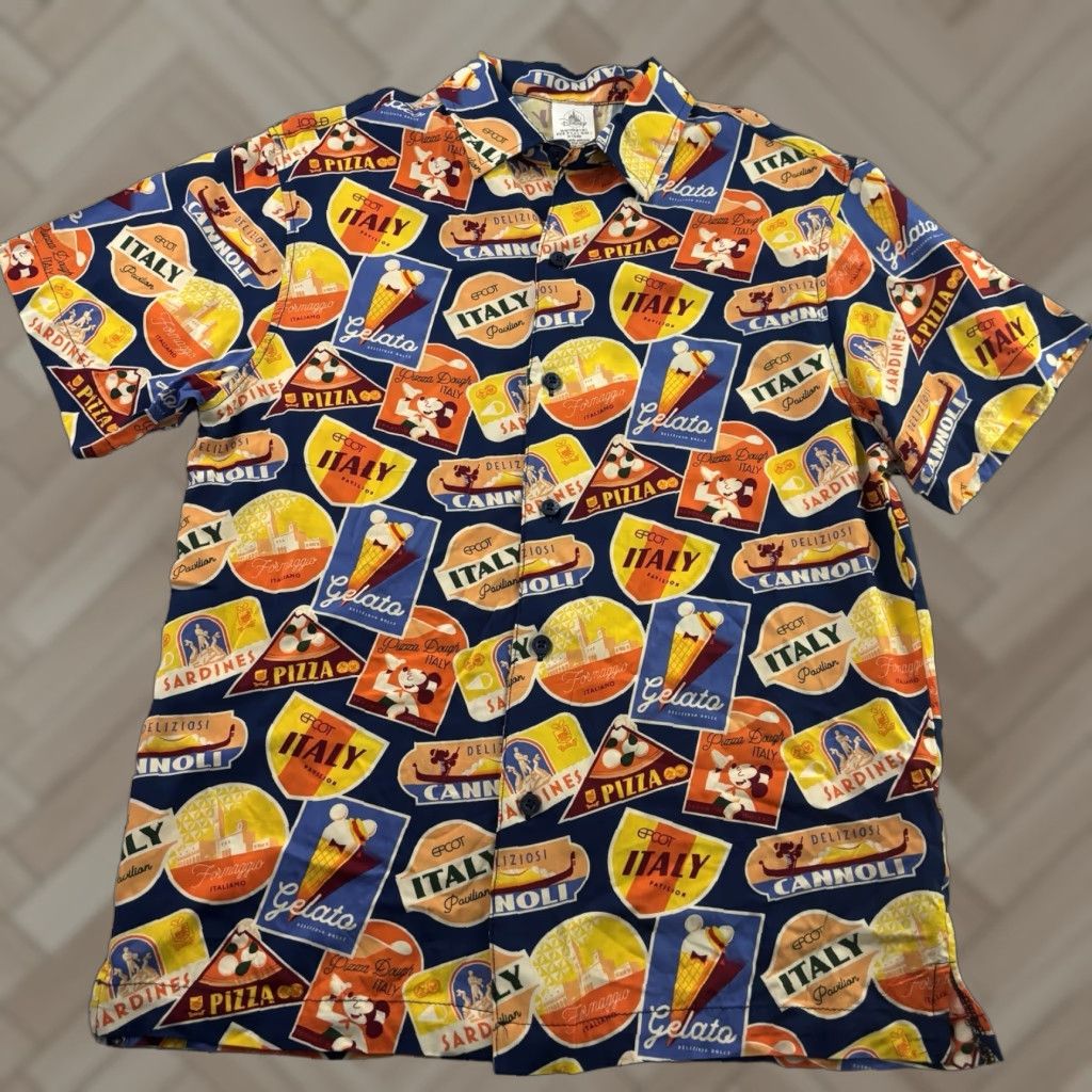Disney Disney Epcot Minnie Italy Short Sleeve Button Front Shirt Men's S Blue Size US S / EU 44-46 / 1 - 1 Thumbnail